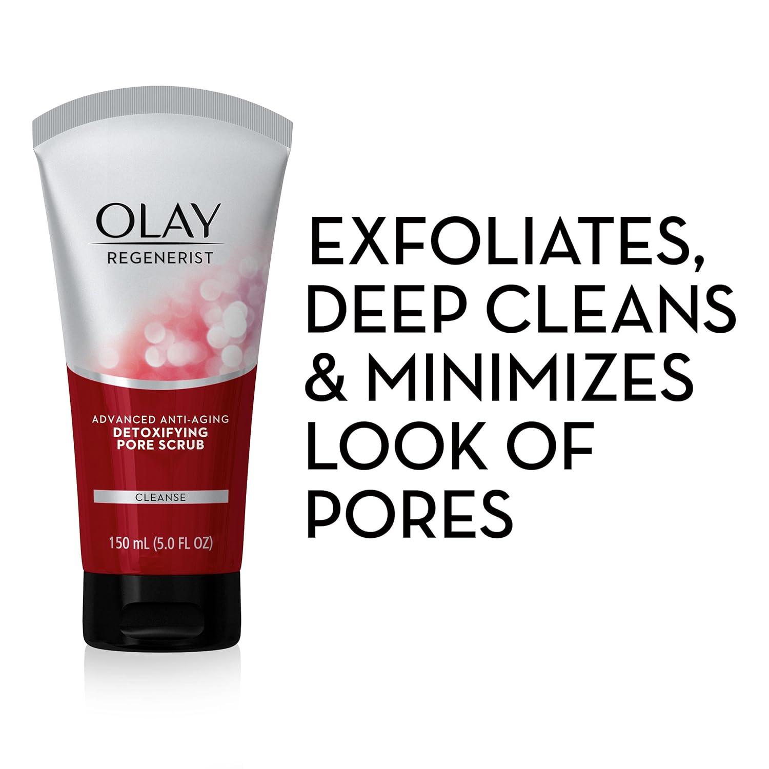 imageFacial Cleanser by Olay Regenerist Detoxifying Pore Scrub ampamp Exfoliator 5 Oz Pack of 3Fresh