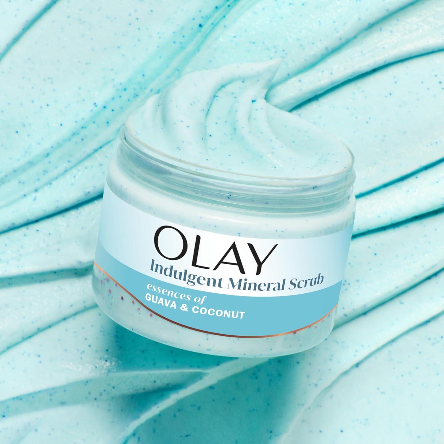 imageOlay Body Indulgent Mineral Scrub Skin Exfoliating ampamp Massaging Pearls Nourishing Soft ampamp Gentle Formula Renewing BHA Vitamin B3 Complex Luxurious Fragrances Wild Rose ampamp Cherry Creme Scent 11 ozCoconut  Guava