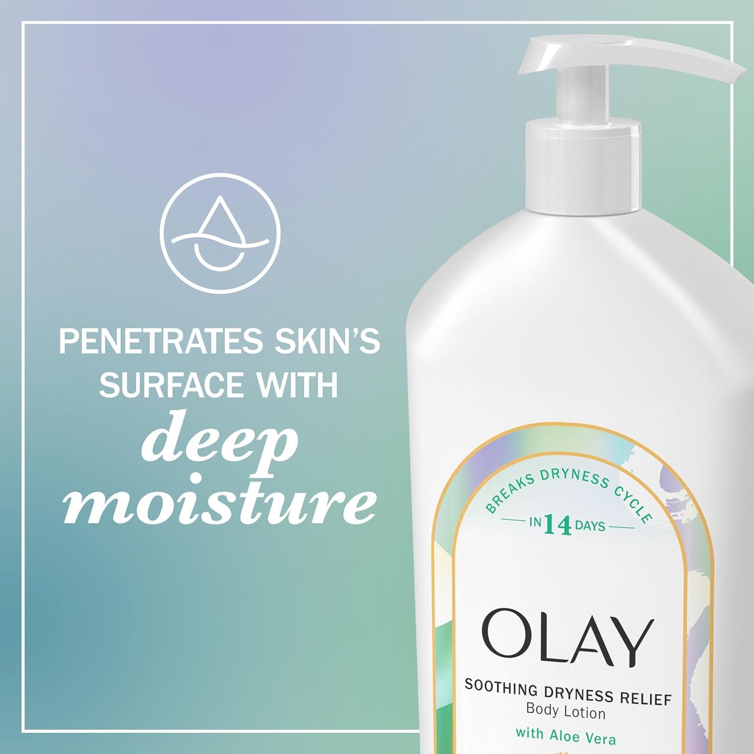 imageOlay Body Lotion for Women Ultra Rich Moisture 24hr Moisturizing ampamp Deep Hydration Absorbs Instantly Penetrating Vitamin B3 Complex For All Skin Types Shea Butter Scent 18 fl ozAloe Vera
