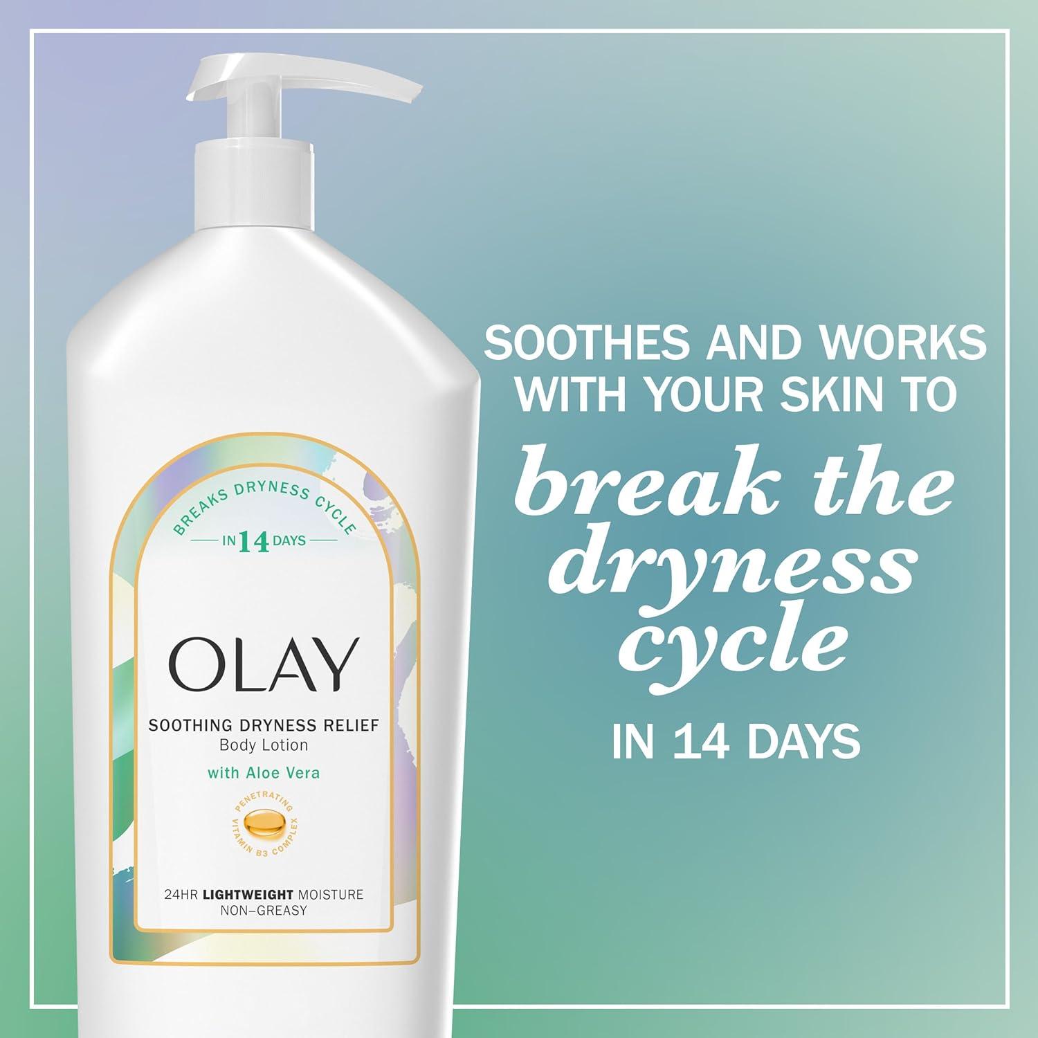 imageOlay Body Lotion for Women Ultra Rich Moisture 24hr Moisturizing ampamp Deep Hydration Absorbs Instantly Penetrating Vitamin B3 Complex For All Skin Types Shea Butter Scent 18 fl ozAloe Vera