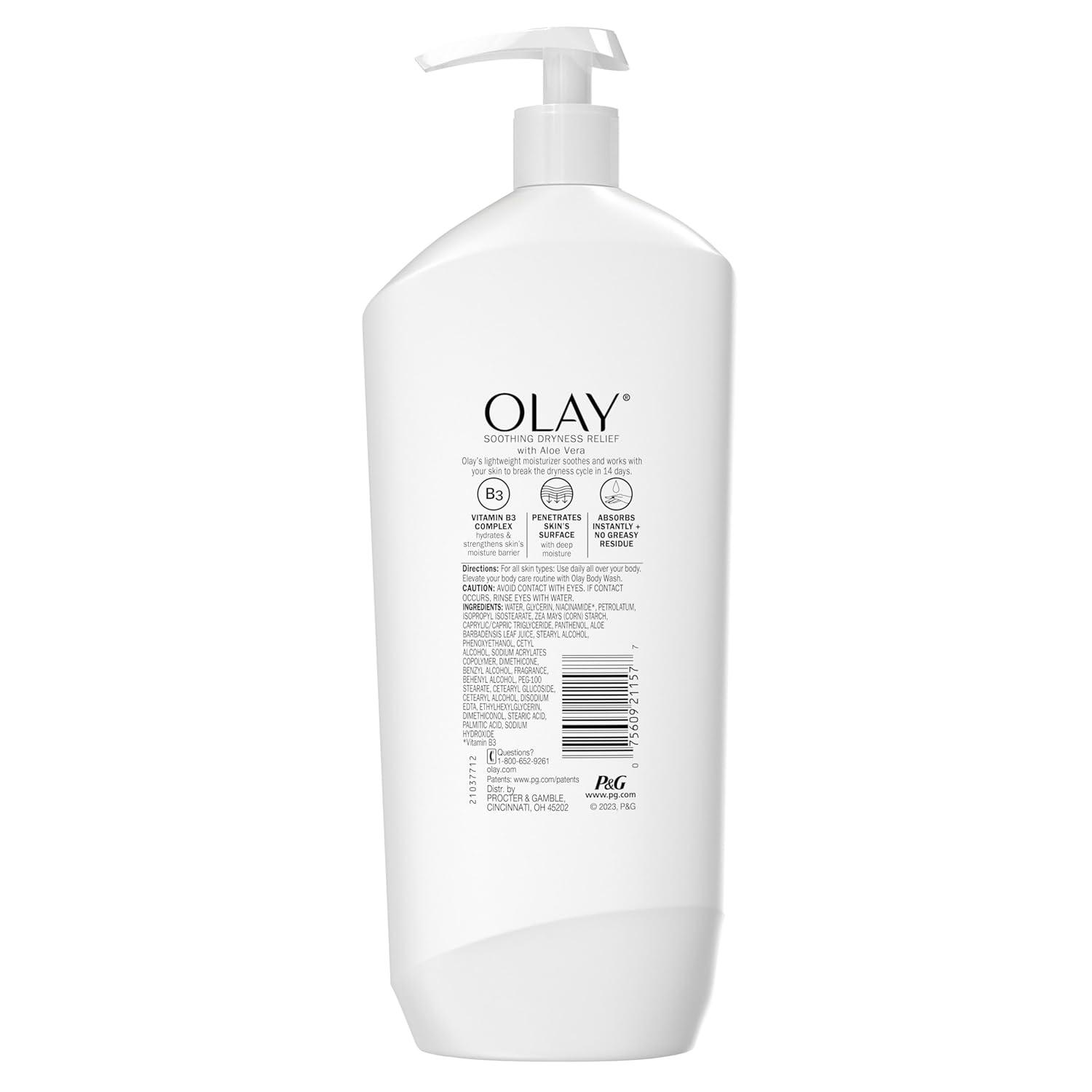 imageOlay Body Lotion for Women Ultra Rich Moisture 24hr Moisturizing ampamp Deep Hydration Absorbs Instantly Penetrating Vitamin B3 Complex For All Skin Types Shea Butter Scent 18 fl ozAloe Vera