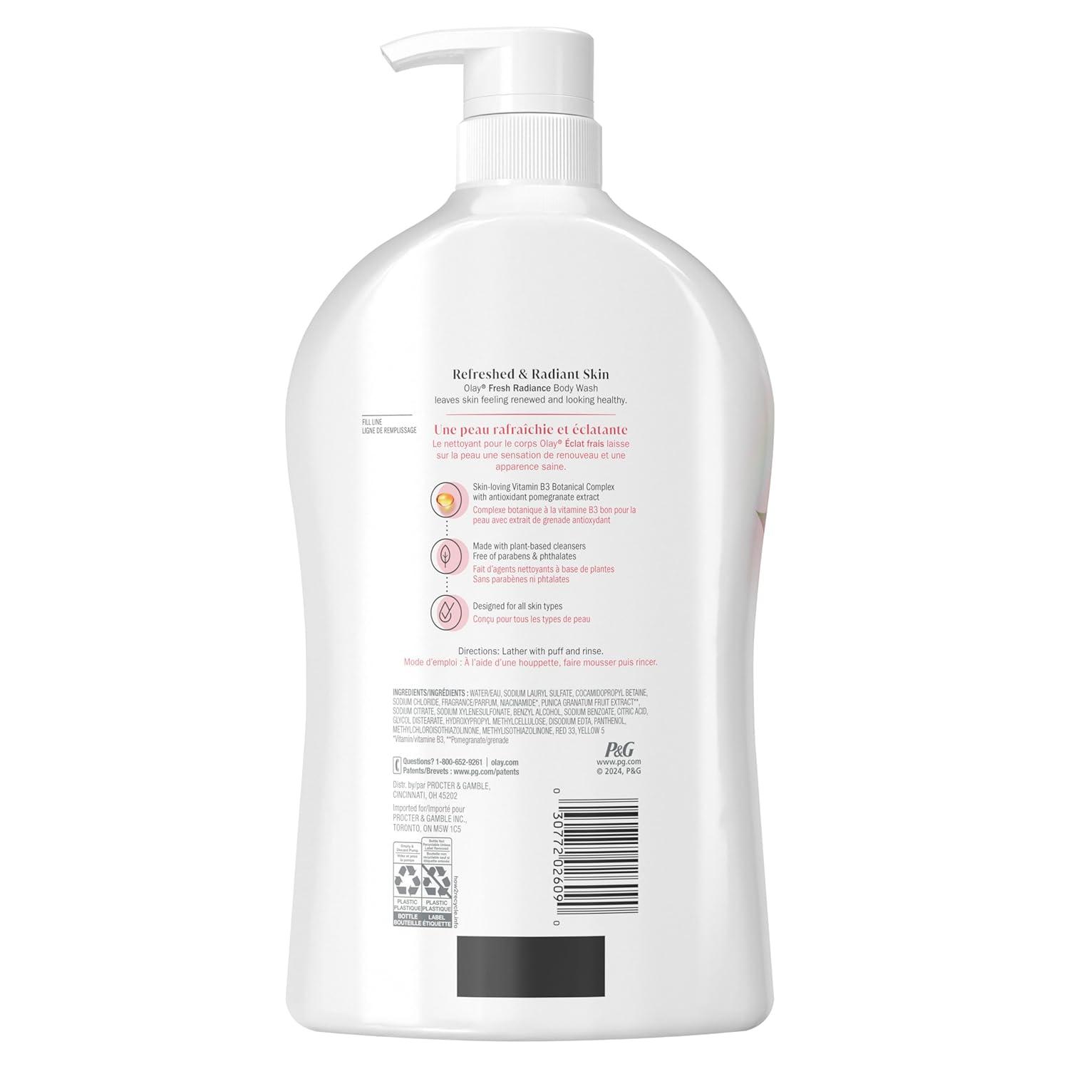 imageOlay Body Wash for Women Fresh Radiance Refreshing ampamp Renewing Made with Plant Based Cleansers B3 Botanical Complex For All Skin Types Orchid ampamp Black Currant Scent 22 fl oz Pack of 4Watermelon  Agave