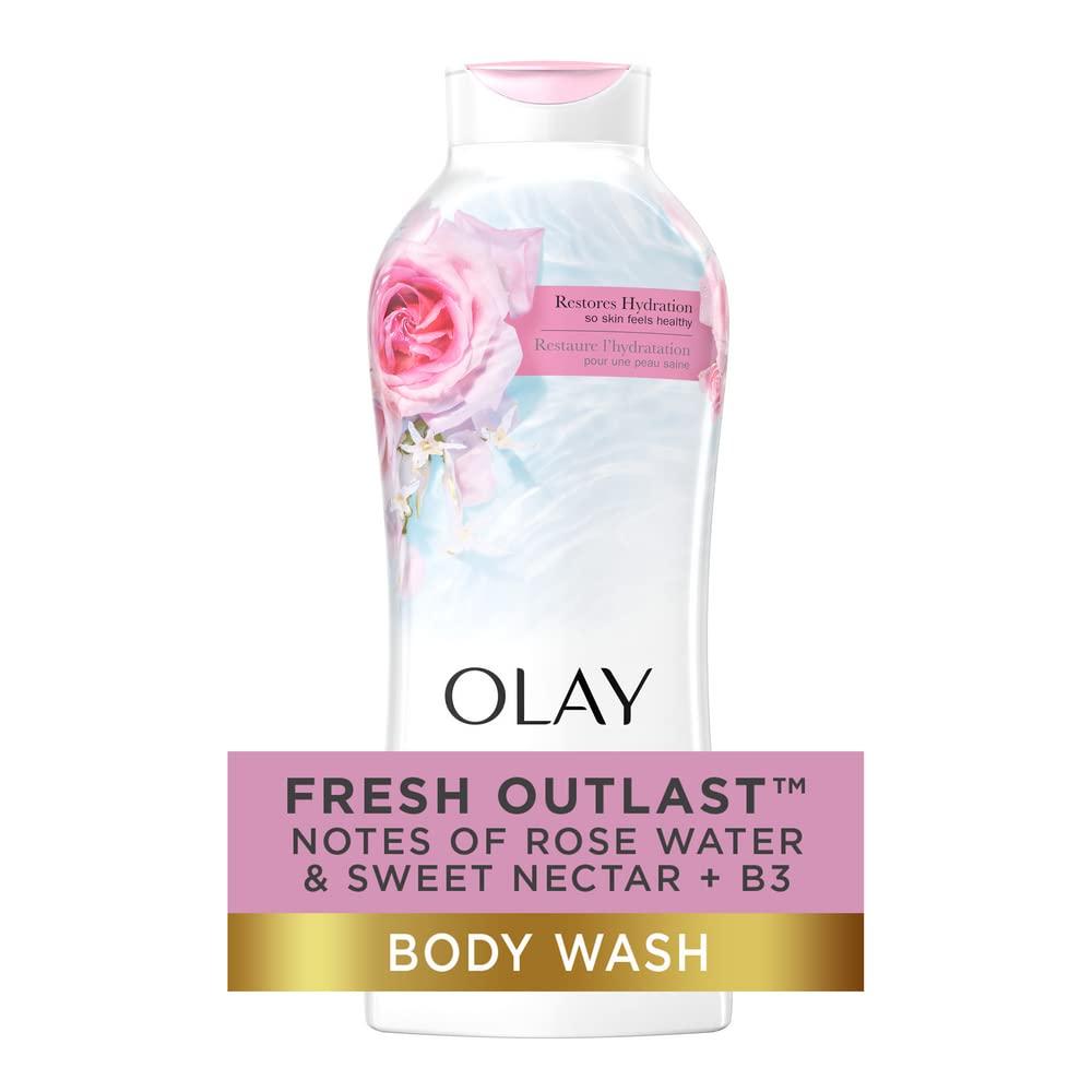 imageOlay Body Wash for Women Fresh Radiance Refreshing ampamp Renewing Made with Plant Based Cleansers B3 Botanical Complex For All Skin Types Orchid ampamp Black Currant Scent 22 fl oz Pack of 4Sweet Nectar