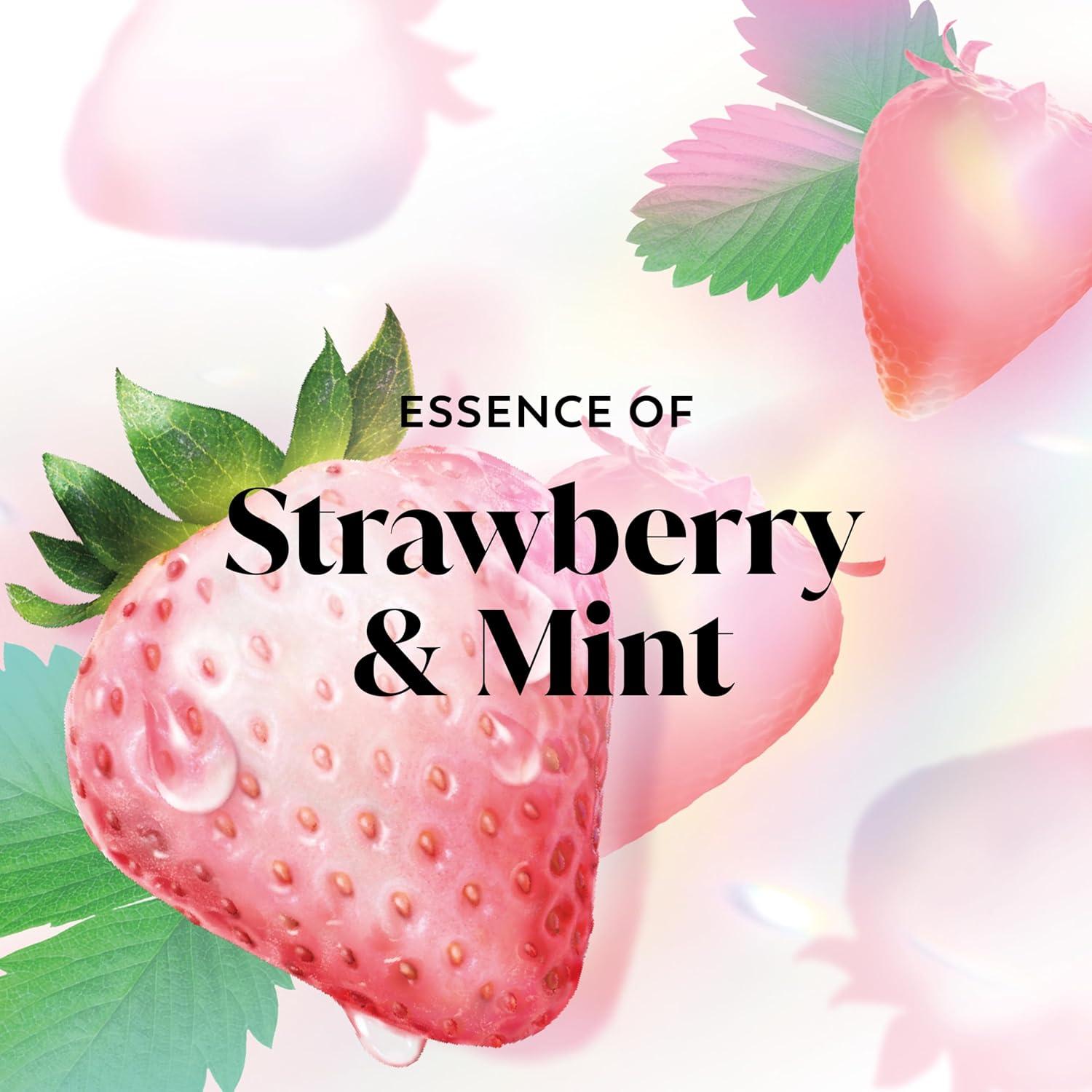 imageOlay Body Wash for Women Fresh Radiance Refreshing ampamp Renewing Made with Plant Based Cleansers B3 Botanical Complex For All Skin Types Strawberry ampamp Mint Scent 30 fl oz Pack of 24Cooling Strawberry and Mint