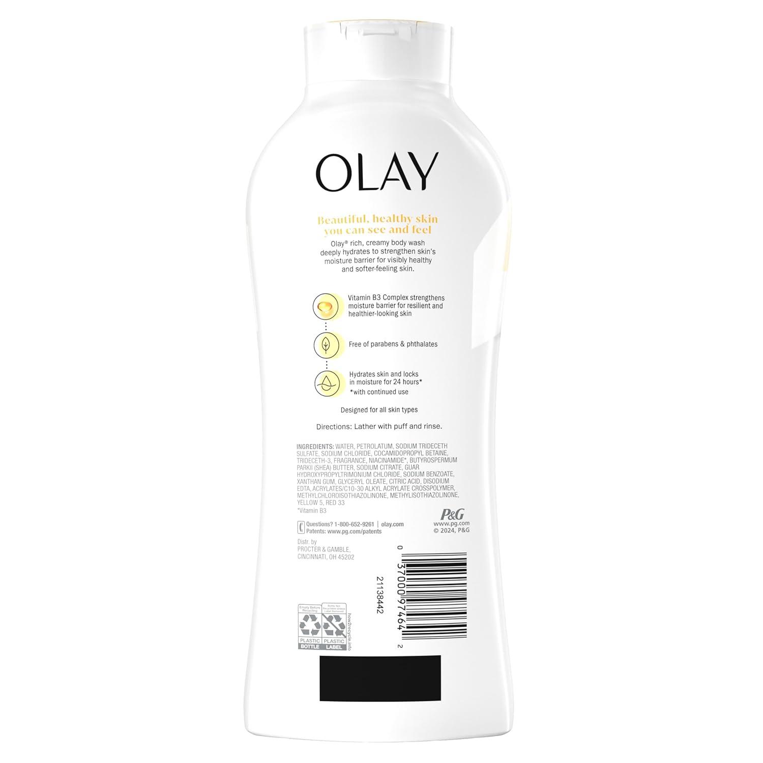 imageOlay Body Wash for Women Hydrating ampamp Moisturizing Holiday Edition With Plant Based Cleansers B3 Complex For All Skin Types Fireside Fir with Fresh Spruce ampamp Sandalwood Scent 22 fl ozShea Butter