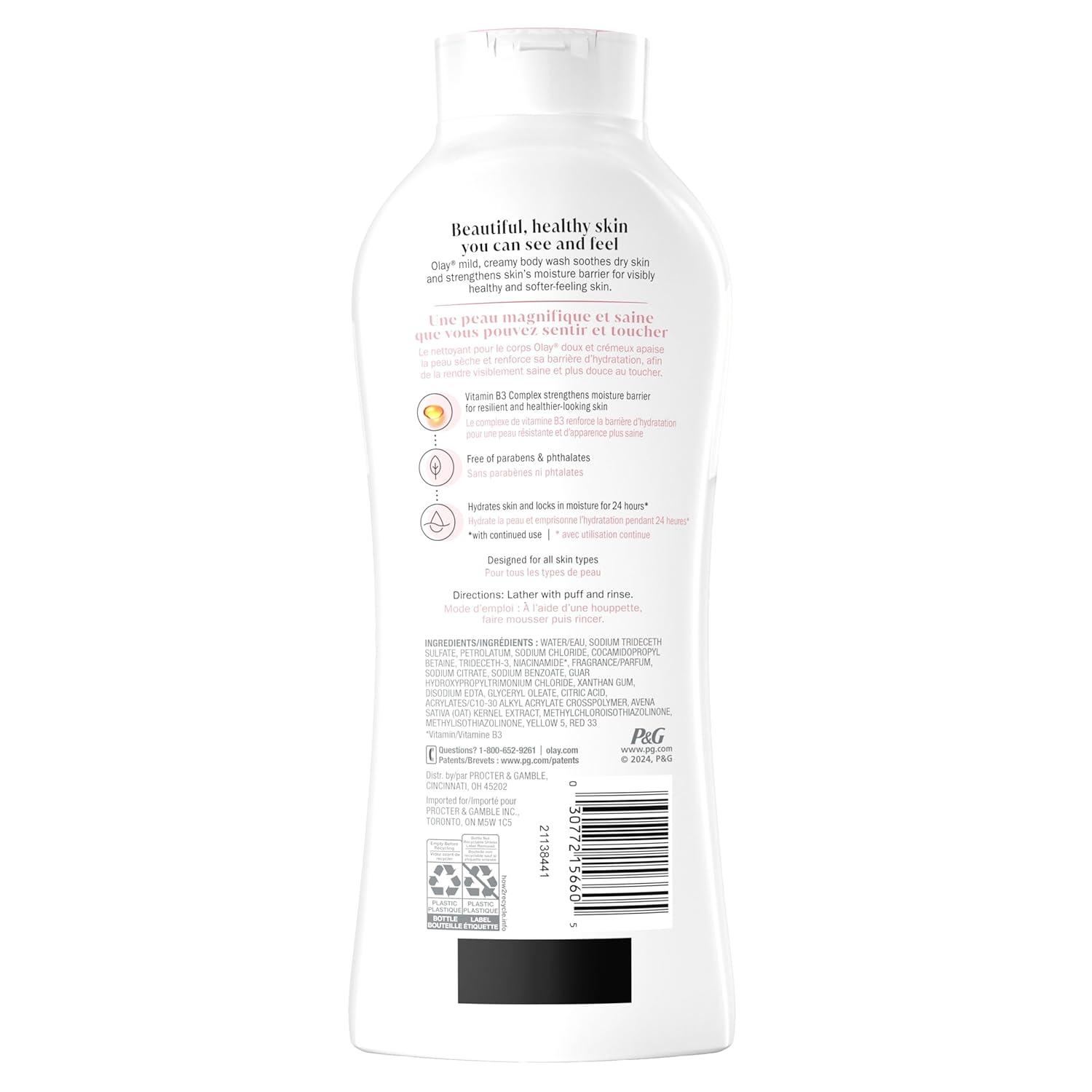 imageOlay Body Wash for Women Hydrating ampamp Moisturizing Holiday Edition With Plant Based Cleansers B3 Complex For All Skin Types Fireside Fir with Fresh Spruce ampamp Sandalwood Scent 22 fl ozOat Extract