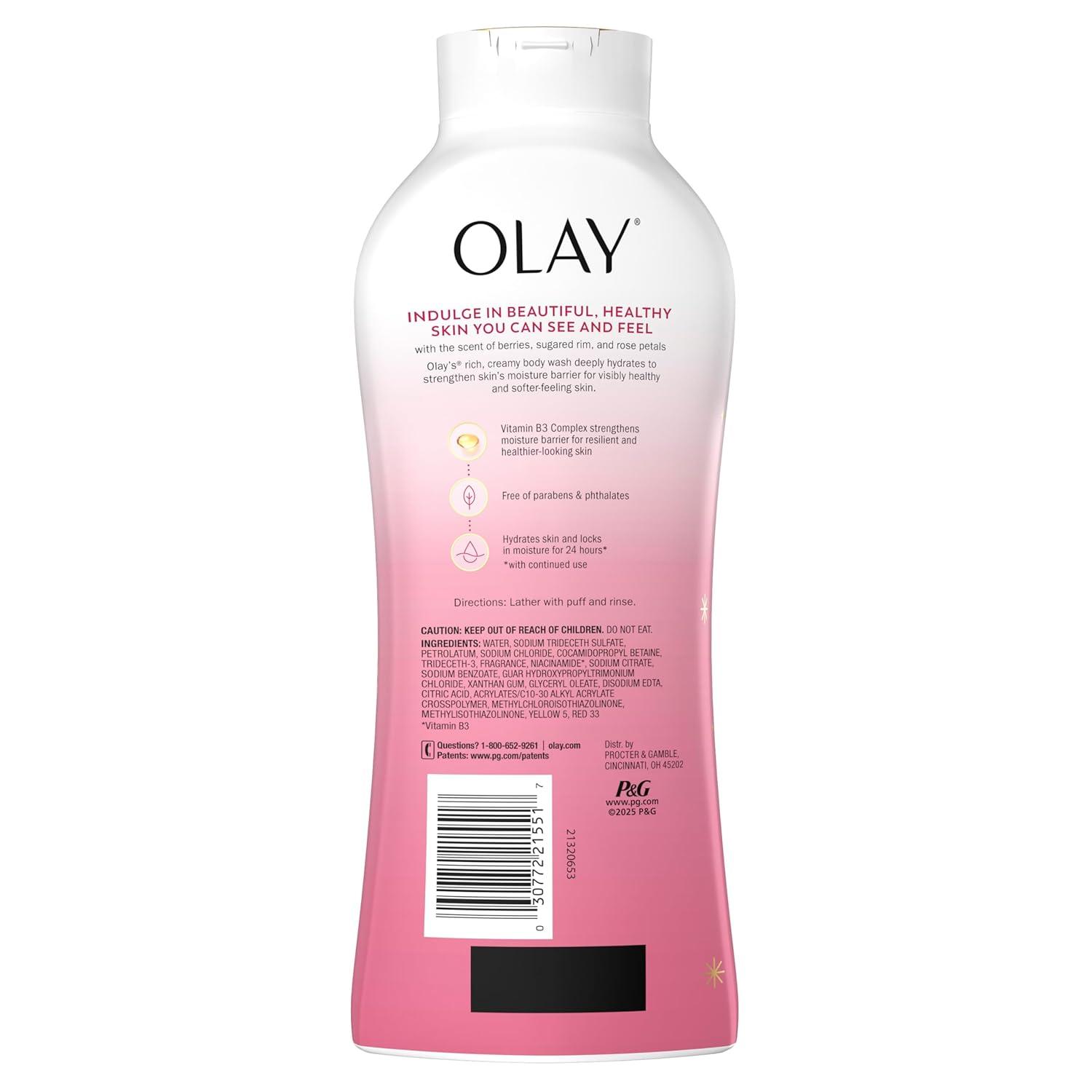 imageOlay Body Wash for Women Hydrating ampamp Moisturizing Holiday Edition With Plant Based Cleansers B3 Complex For All Skin Types Fireside Fir with Fresh Spruce ampamp Sandalwood Scent 22 fl ozChampagne Blush with Berries  Sugared Rim  Rose Petals