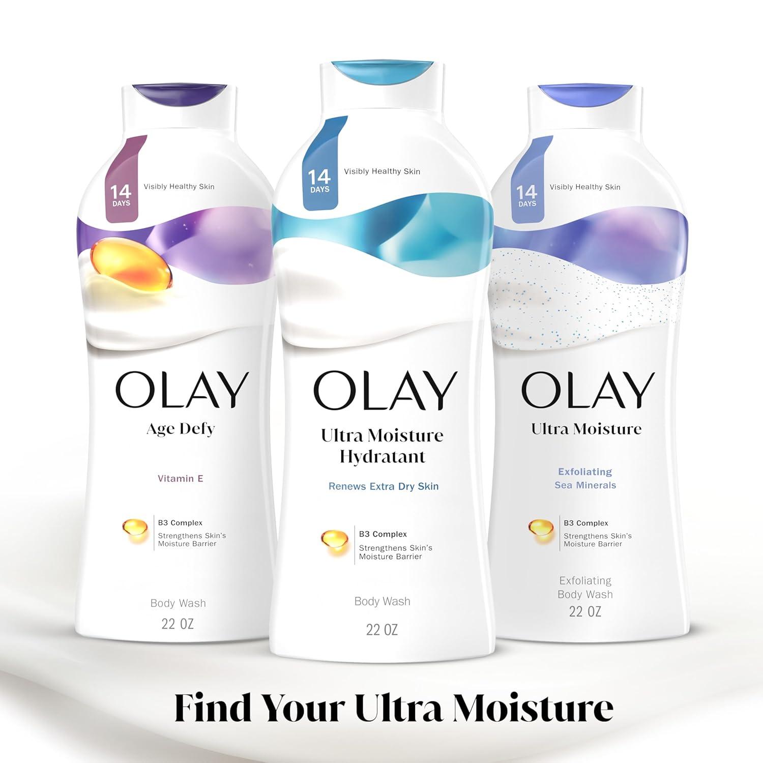 imageOlay Body Wash for Women Hydrating ampamp Moisturizing Holiday Edition With Plant Based Cleansers B3 Complex For All Skin Types Fireside Fir with Fresh Spruce ampamp Sandalwood Scent 22 fl ozLightly Scented