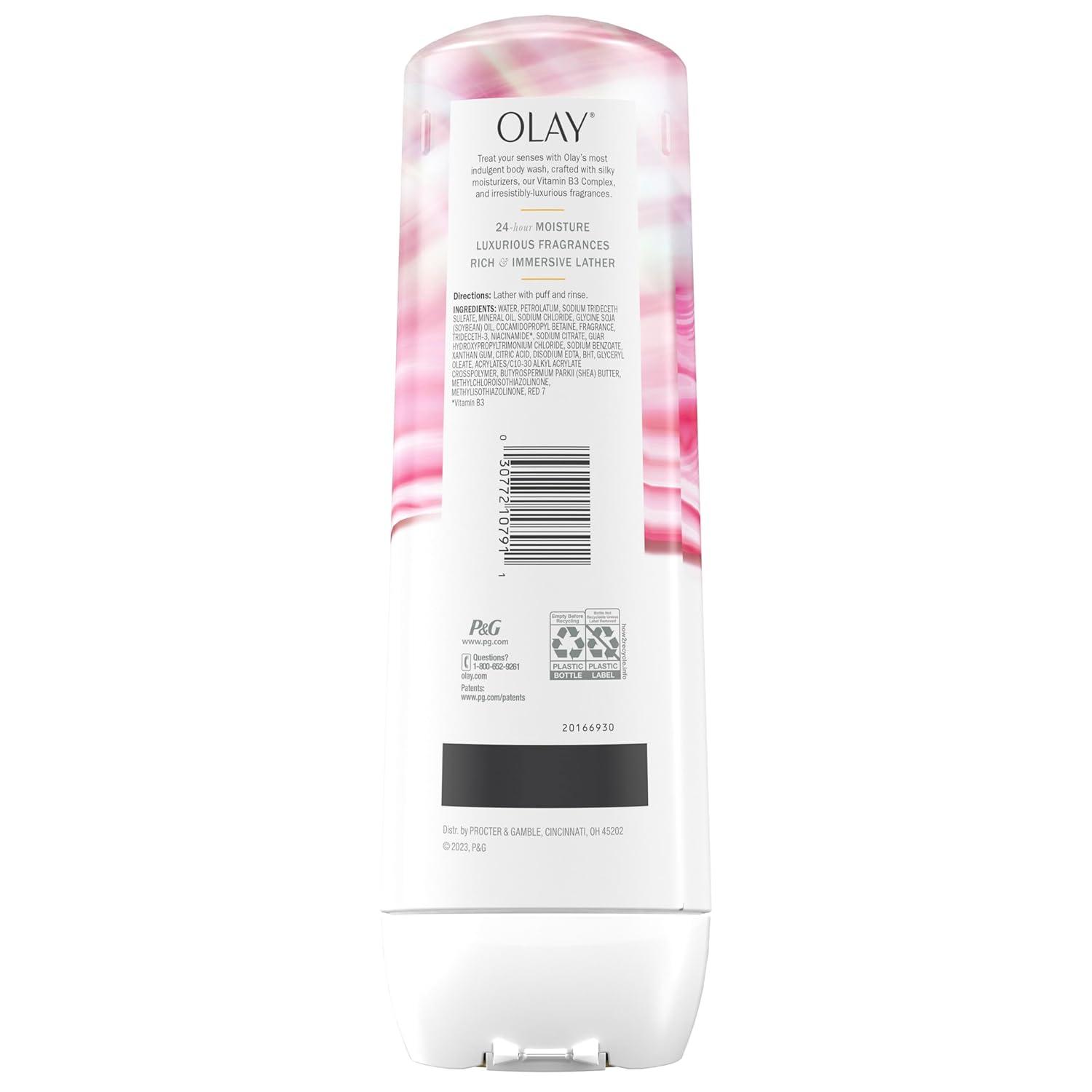 imageOlay Body Wash for Women Indulgent Moisture 24hr Moisturizing ampamp Nourishing Formula Infused with Vitamin B3 Complex Luxurious Fragrances Guava ampamp Coconut Scent 20 fl ozRose  Cherry Creme