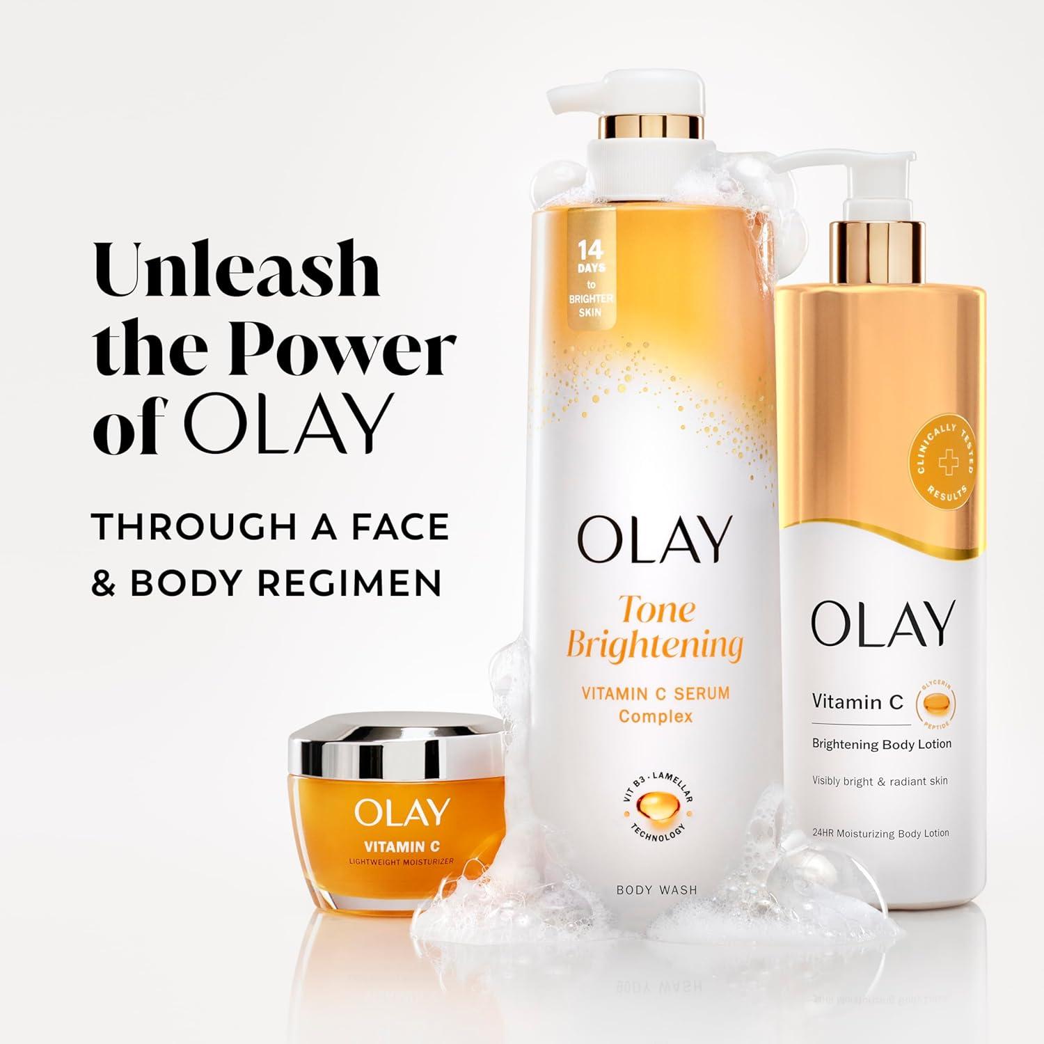 imageOlay Body Wash for Women Regenerist Smoothing Niacinamide Serum Complex Renews Moisture Free of Parabens ampamp Phthalates Vitamin B3 Lameller Technology For All Skin Types 20 fl oz Pack of 4Tone Brightening