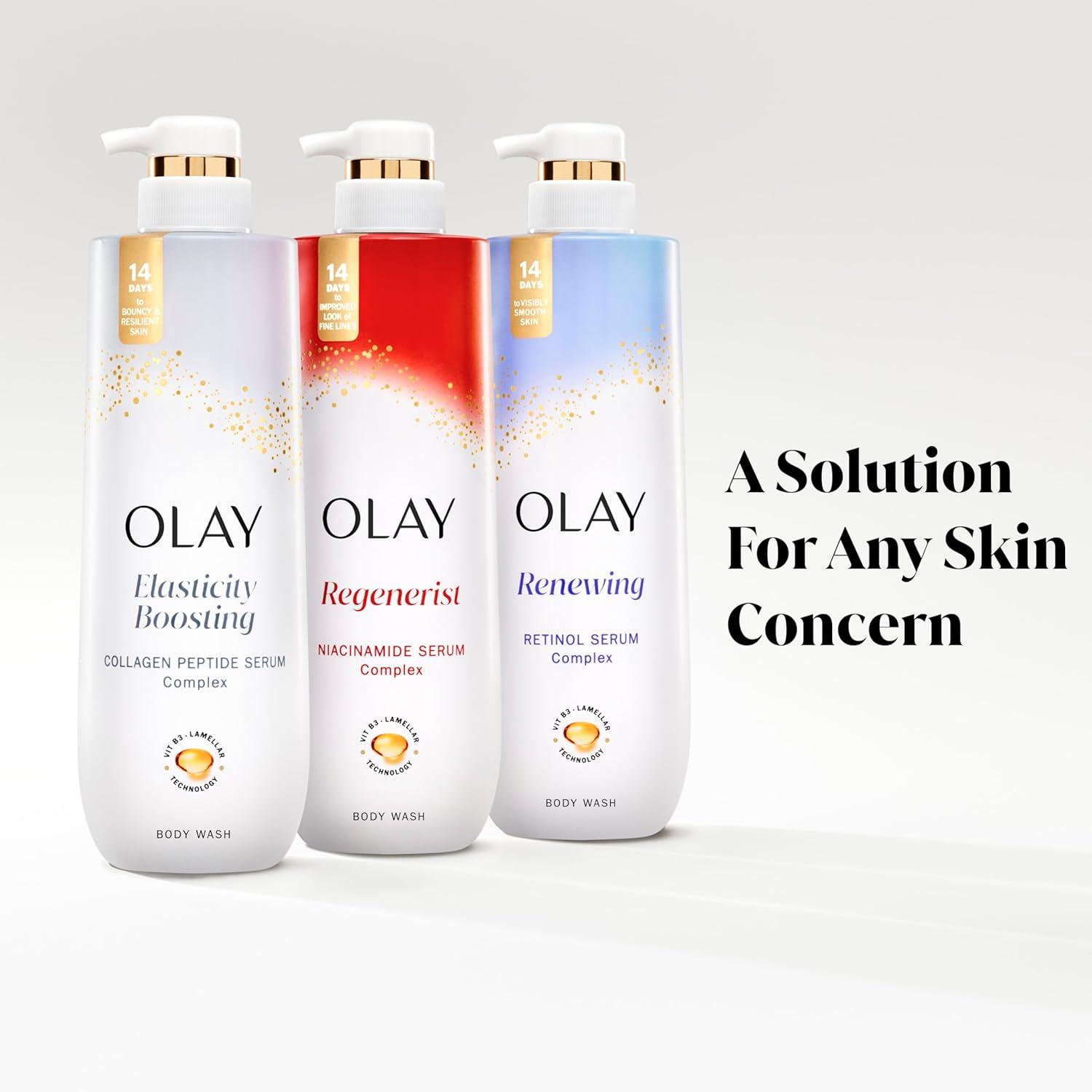imageOlay Body Wash for Women Regenerist Smoothing Niacinamide Serum Complex Renews Moisture Free of Parabens ampamp Phthalates Vitamin B3 Lameller Technology For All Skin Types 20 fl oz Pack of 4Regenerist