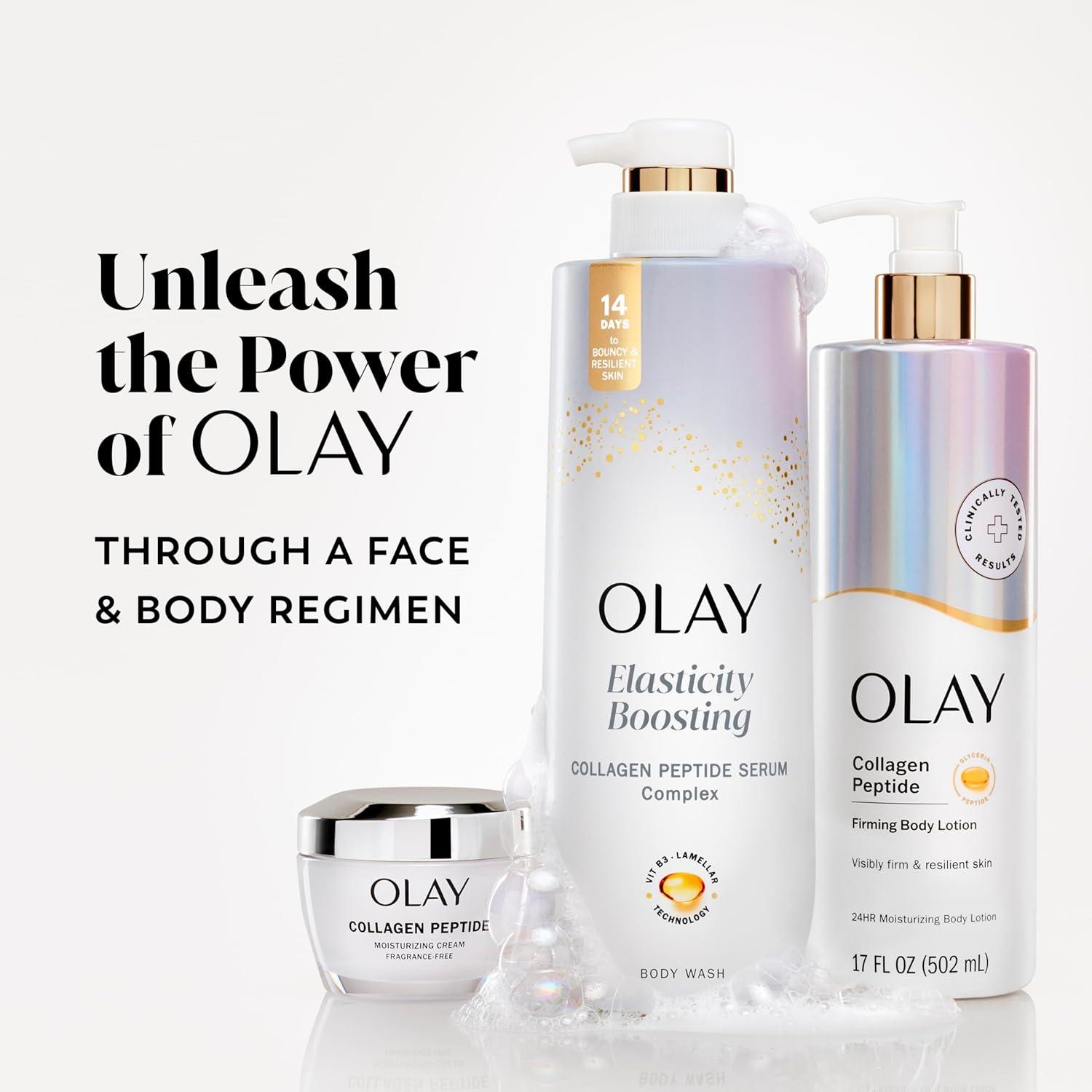 imageOlay Body Wash for Women Regenerist Smoothing Niacinamide Serum Complex Renews Moisture Free of Parabens ampamp Phthalates Vitamin B3 Lameller Technology For All Skin Types 20 fl oz Pack of 4Vitamin B3 and Collagen 20 fl oz Pack of 4