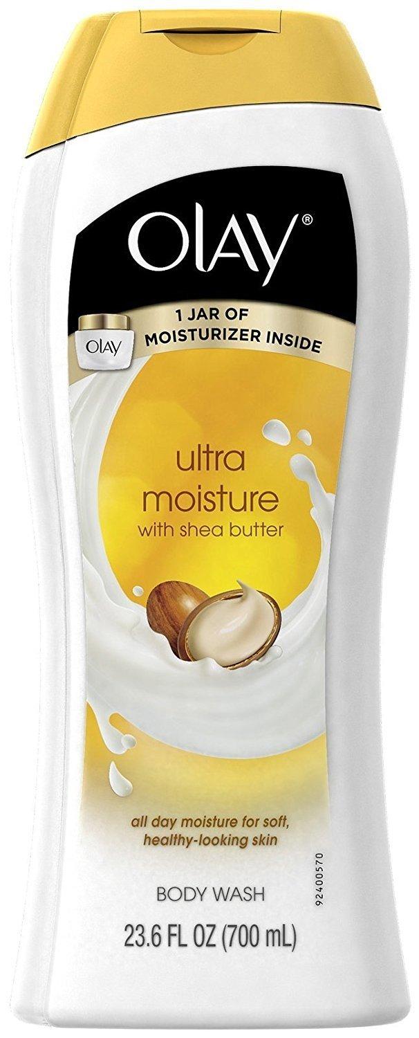 imageOlay Body Wash for Women Ultra Moisture 24hr Moisturizing Hydrating ampamp Refreshing B3 Vitamin Complex Free of Parabens ampamp Phthalates For All Skin Types Shea Butter Scent 22 fl oz Pack of 4Shea Butter