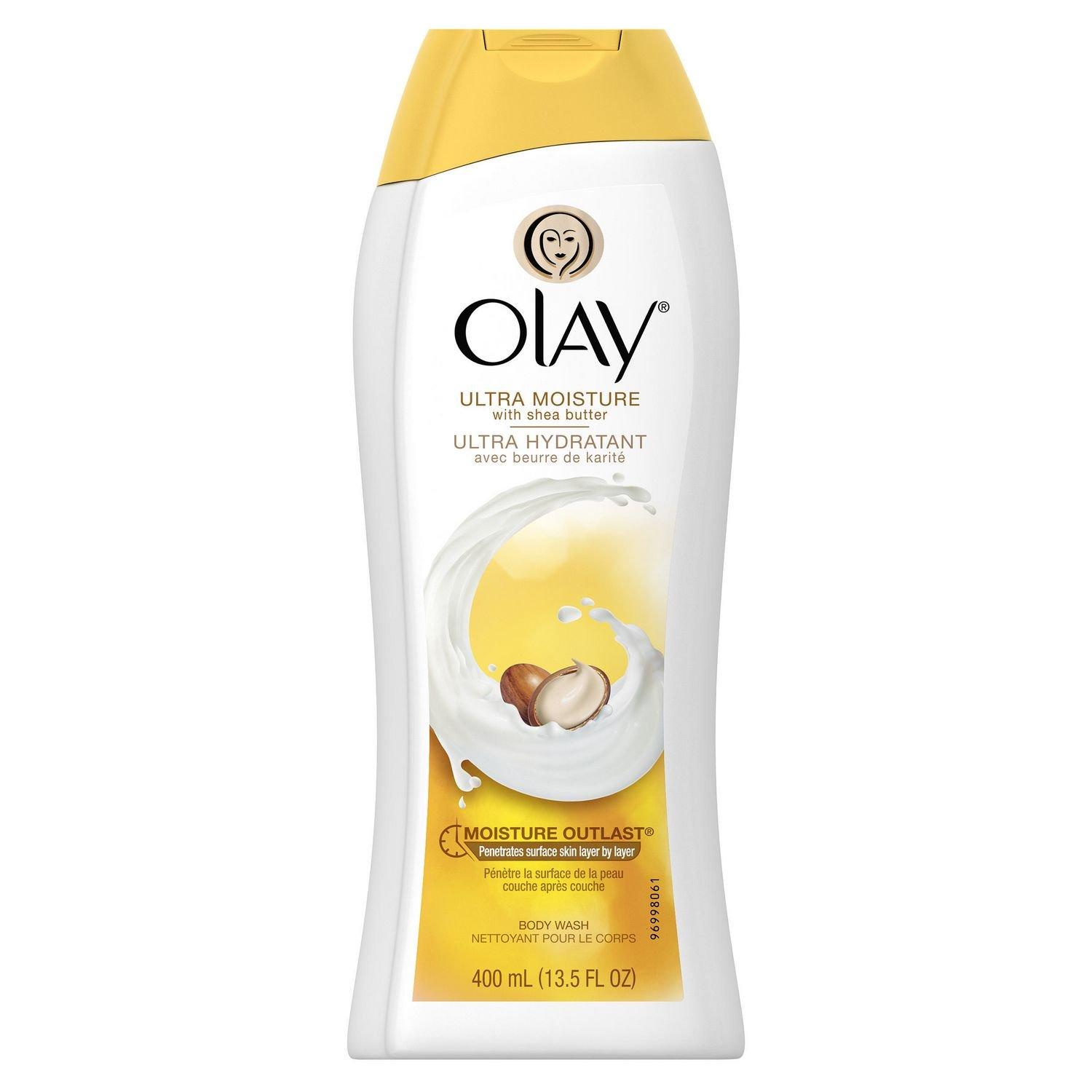 imageOlay Body Wash for Women Ultra Moisture 24hr Moisturizing Hydrating ampamp Refreshing B3 Vitamin Complex Free of Parabens ampamp Phthalates For All Skin Types Shea Butter Scent 22 fl oz Pack of 4Ultra Moisture with Shea Butter