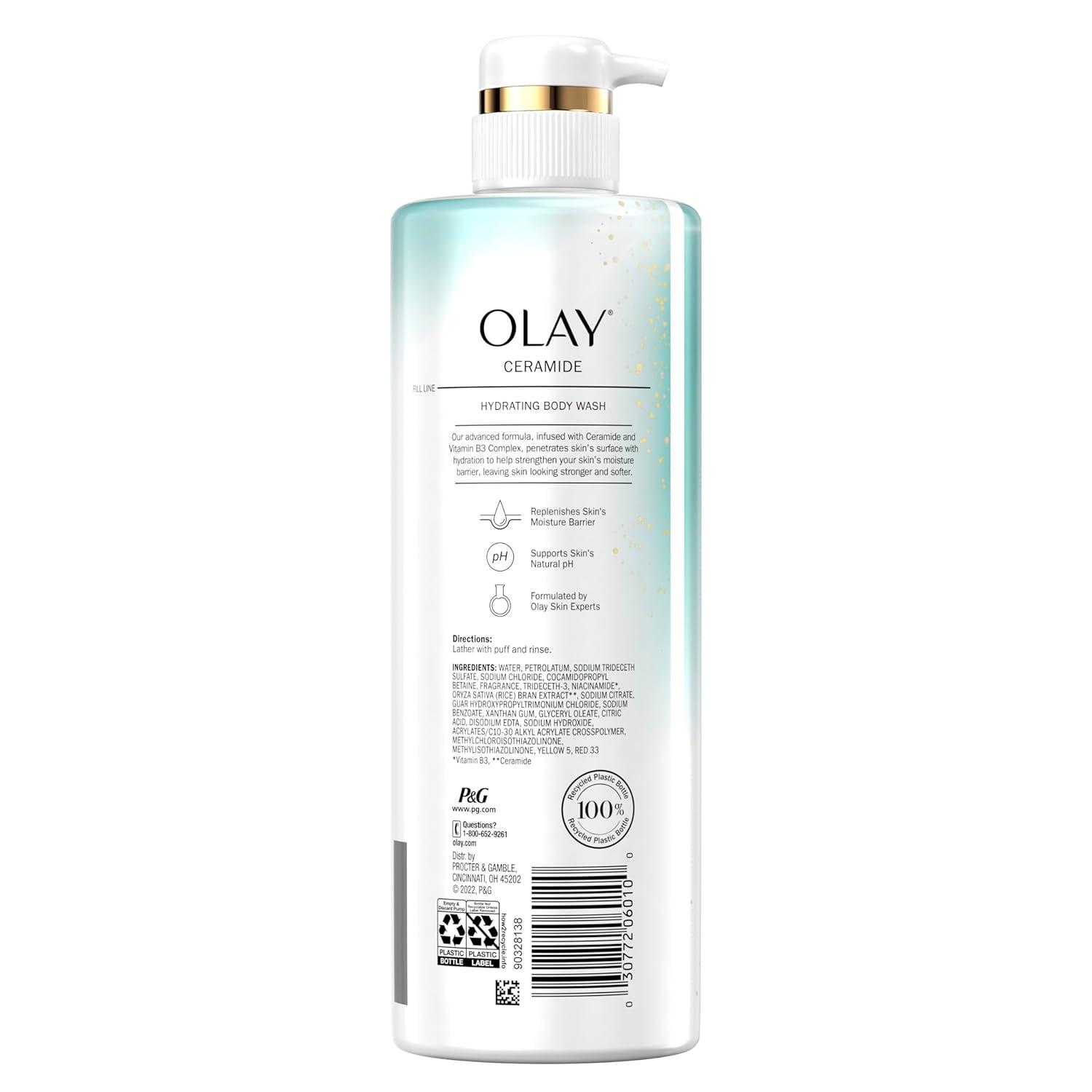 imageOlay Cleansing ampamp Strengthening Body Wash for Women with Ceramide ampamp Vitamin B3 Complex Supports Skins Natural PH Advanced Formula 20 fl oz
