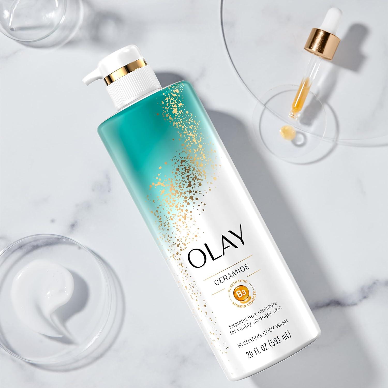 imageOlay Cleansing ampamp Strengthening Body Wash for Women with Ceramide ampamp Vitamin B3 Complex Supports Skins Natural PH Advanced Formula 20 fl oz