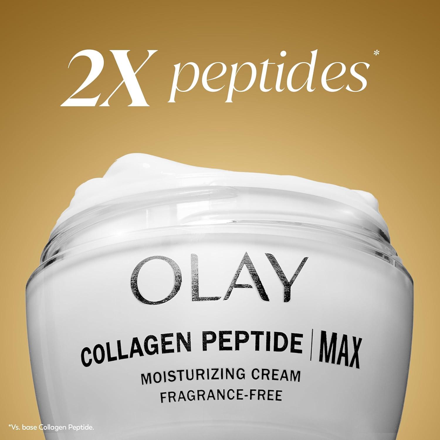 imageOlay Collagen Peptide Face Moisturizer Firming Cream for Women FragranceFree NonGreasy  Hydrating AntiAging AntiWrinkle Smoothing of Fine Lines Tightening Skin Care  Niacinamide 17 OzCollagen Peptide 24 MAX Hydrating Face Moisturizer Gift Set