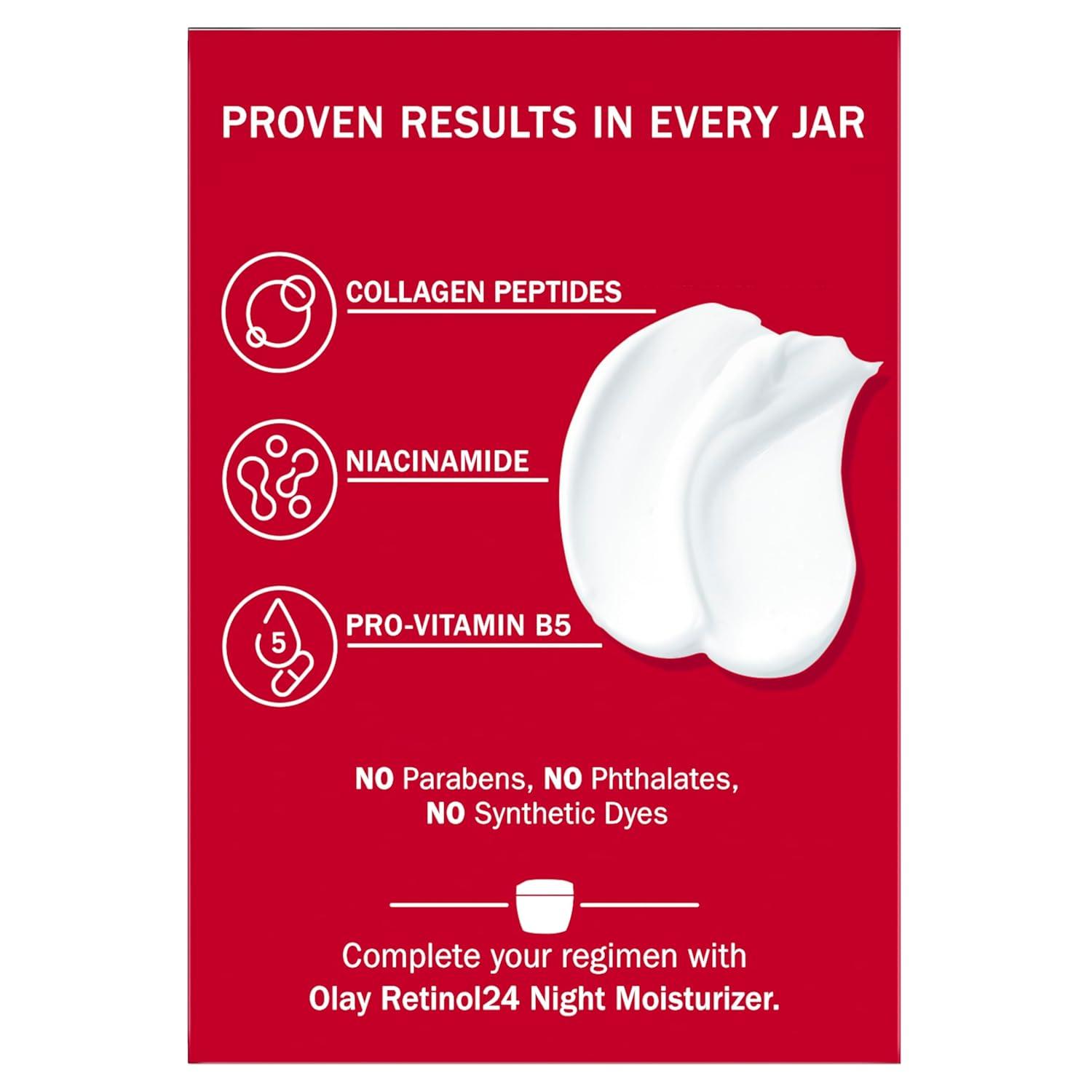 imageOlay Collagen Peptide Face Moisturizer Firming Cream for Women FragranceFree NonGreasy  Hydrating AntiAging AntiWrinkle Smoothing of Fine Lines Tightening Skin Care  Niacinamide 17 OzCollagen Peptide 24 MAX Hydrating Face Moisturizer Gift Set