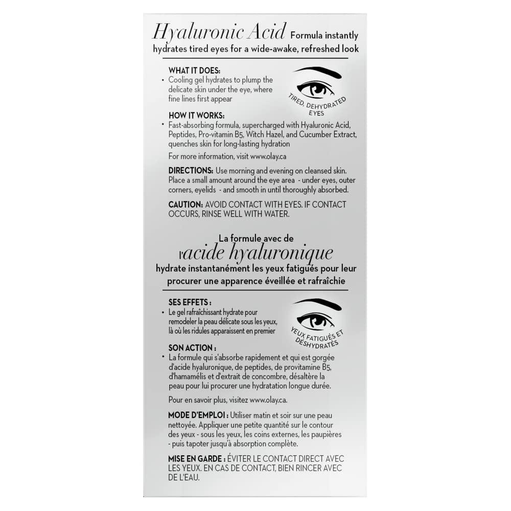 imageOlay Deep Hydrating Eye Gel with Hyaluronic Acid for Tired Eyes Hydrating Gel Cucumber 05 Fl Oz05 Fl Oz Pack of 1