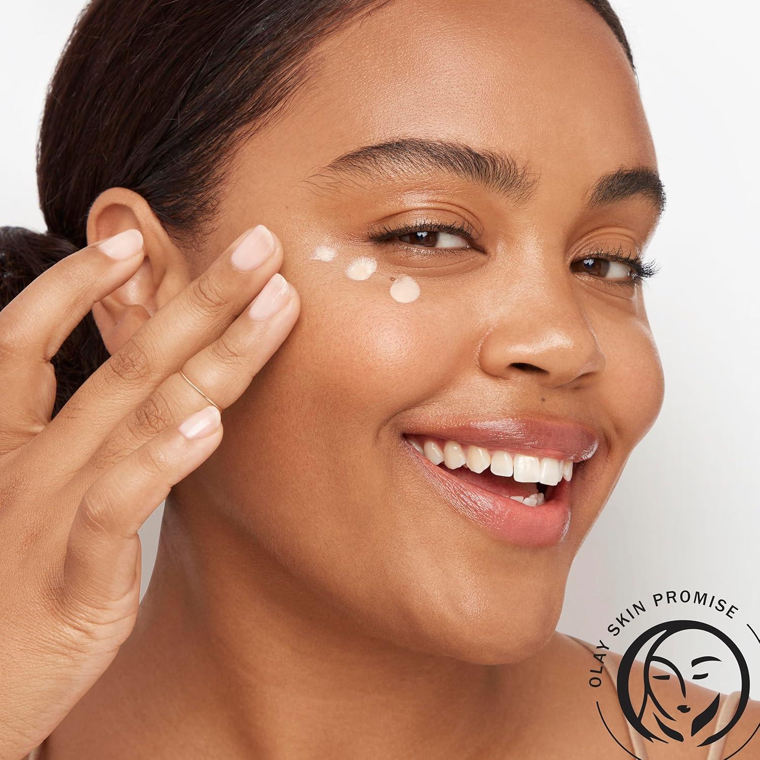 imageOlay Eye Cream Total Effects AntiAging Treatment 7in1 Hydrating Evens Tone Brightens Smooths Line Lines Minimizes Look of Pores Firms Reduces Dark Spots  Fast Absorbing 05 OzEye Cream