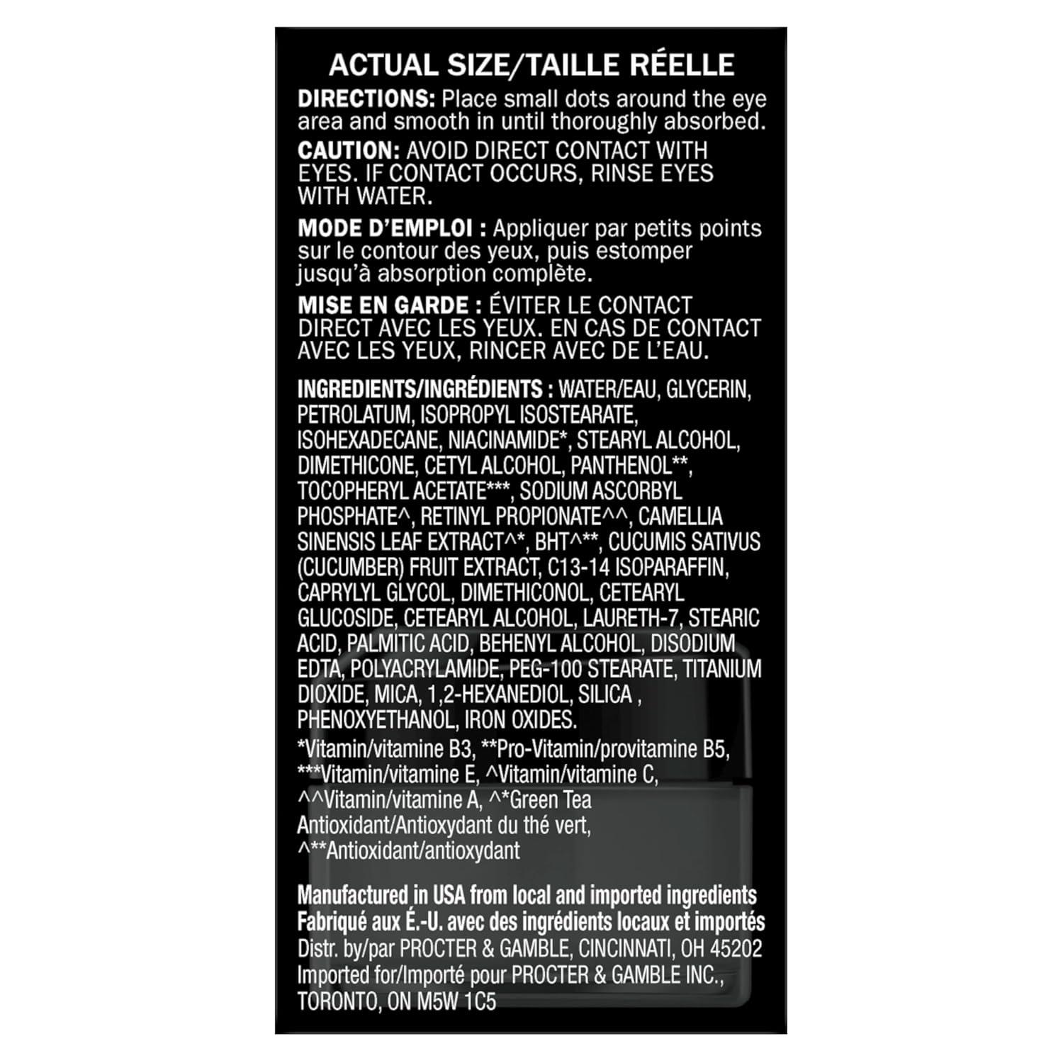 imageOlay Eye Cream Total Effects AntiAging Treatment 7in1 Hydrating Evens Tone Brightens Smooths Line Lines Minimizes Look of Pores Firms Reduces Dark Spots  Fast Absorbing 05 OzEye Cream
