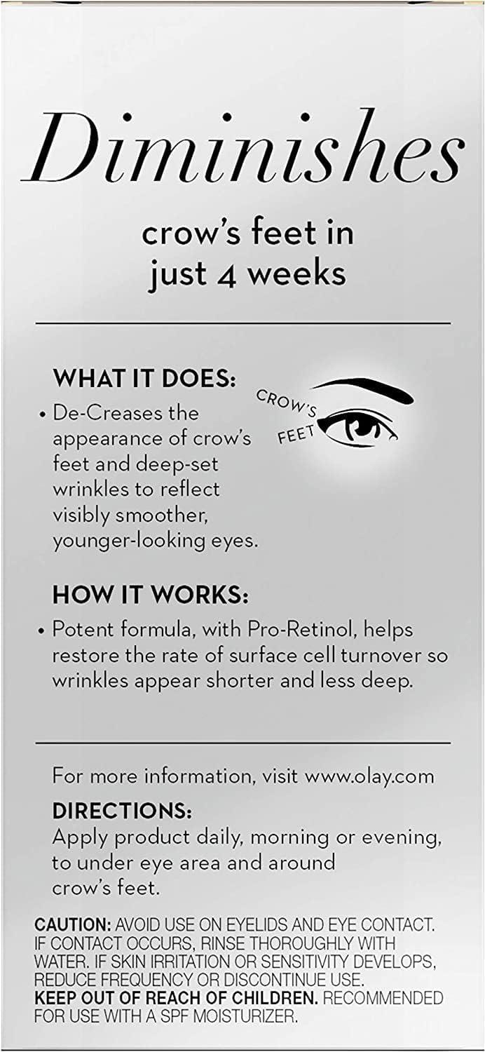 imageOlay Eyes Pro Retinol Eye Cream AntiWrinkle Treatment for Crows Feet 05 fl ozRetinol Treatment
