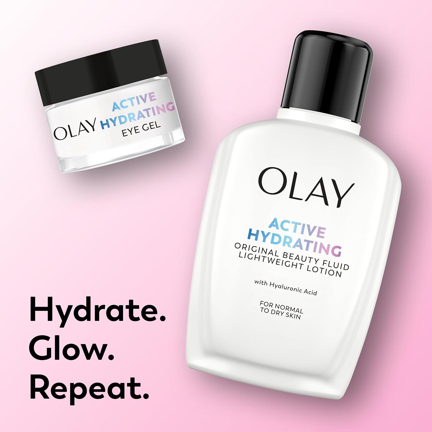 imageOlay Face Moisturizer Active Hydrating Beauty Fluid Lotion Original Facial Moisturizer 4 Oz Pack of 2