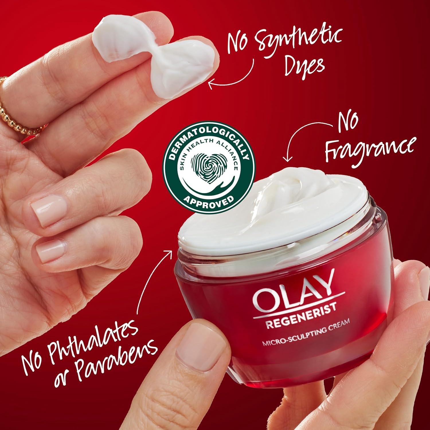 imageOlay Face Moisturizer Regenerist MicroSculpting Cream for Women FragranceFree  Hydrating AntiAging Skin Care 17 oz ampamp Trial Size Vitamin C Cleansing Melts WaterActivated Face Wash 12 ctFragranceFree