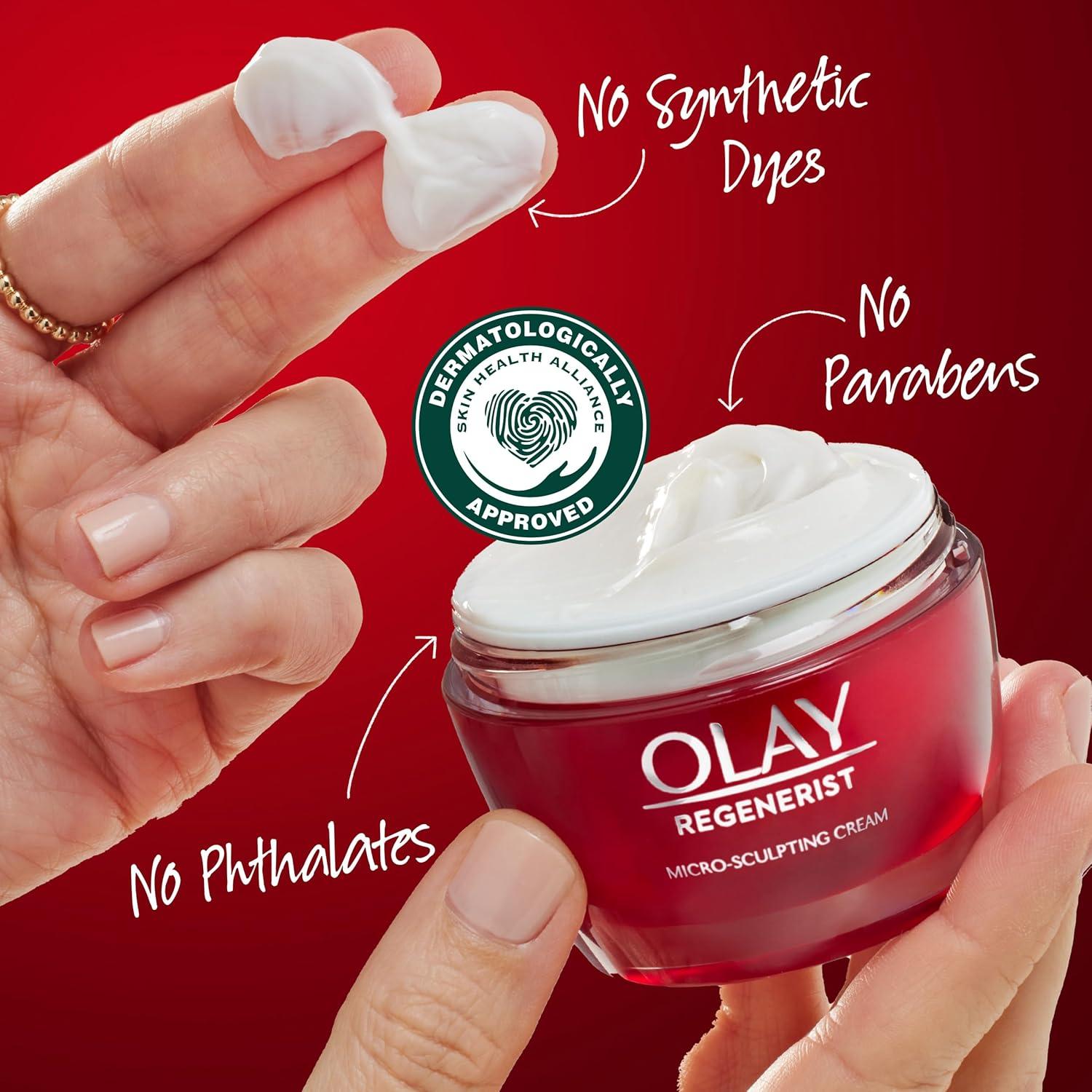 imageOlay Face Moisturizer Regenerist MicroSculpting Cream for Women FragranceFree  Hydrating AntiAging Skin Care 17 oz ampamp Trial Size Vitamin C Cleansing Melts WaterActivated Face Wash 12 ctScented