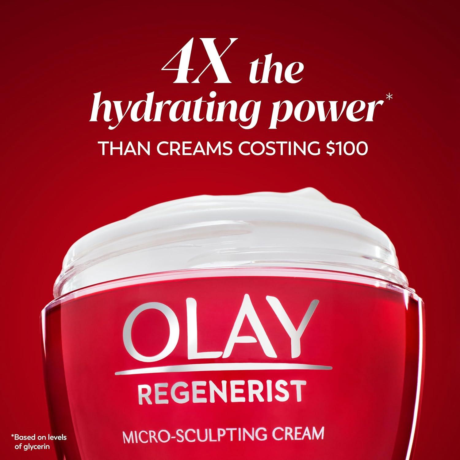 imageOlay Face Moisturizer Regenerist MicroSculpting Cream for Women FragranceFree  Hydrating AntiAging Skin Care 17 oz ampamp Trial Size Vitamin C Cleansing Melts WaterActivated Face Wash 12 ctFragranceFree