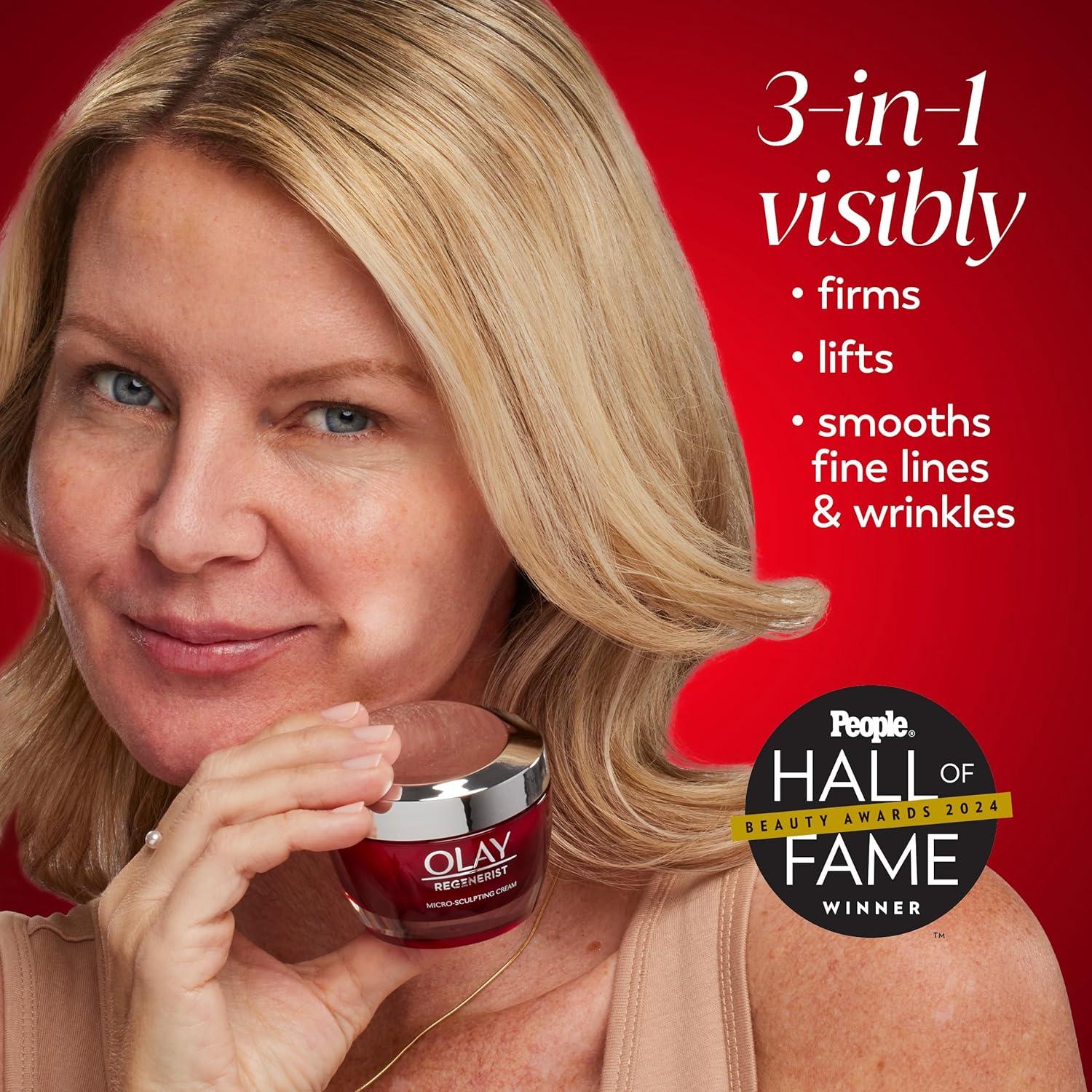 imageOlay Face Moisturizer Regenerist MicroSculpting Cream for Women FragranceFree  Hydrating AntiAging Skin Care 17 oz ampamp Trial Size Vitamin C Cleansing Melts WaterActivated Face Wash 12 ctScented