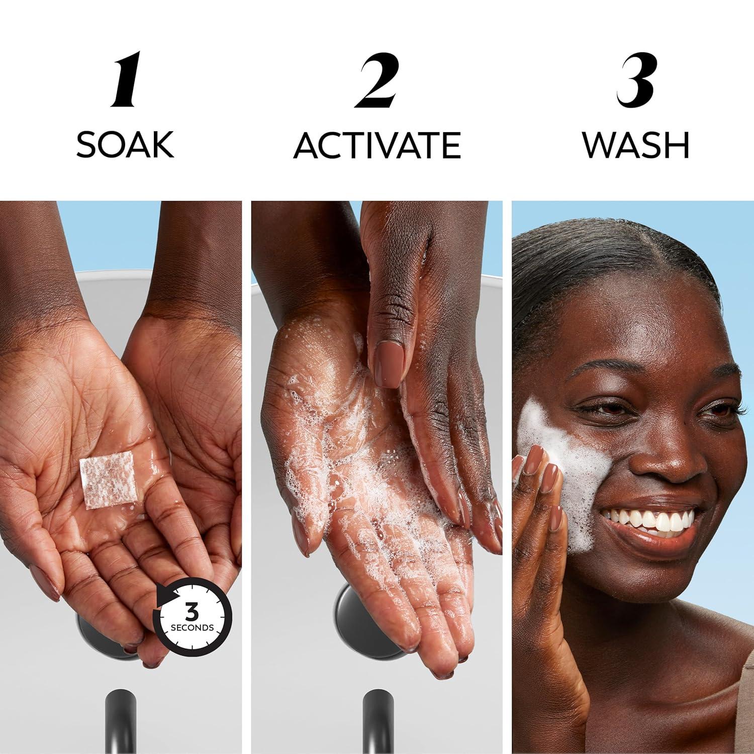 imageOlay Face Wash Retinol Cleansing Melts FragranceFree Daily Use Gentle Cleanser For All Skin Types Travel Size WaterActivated to Clean Tone and Refresh 64ct 2 Pack x 32ctHyaluronic