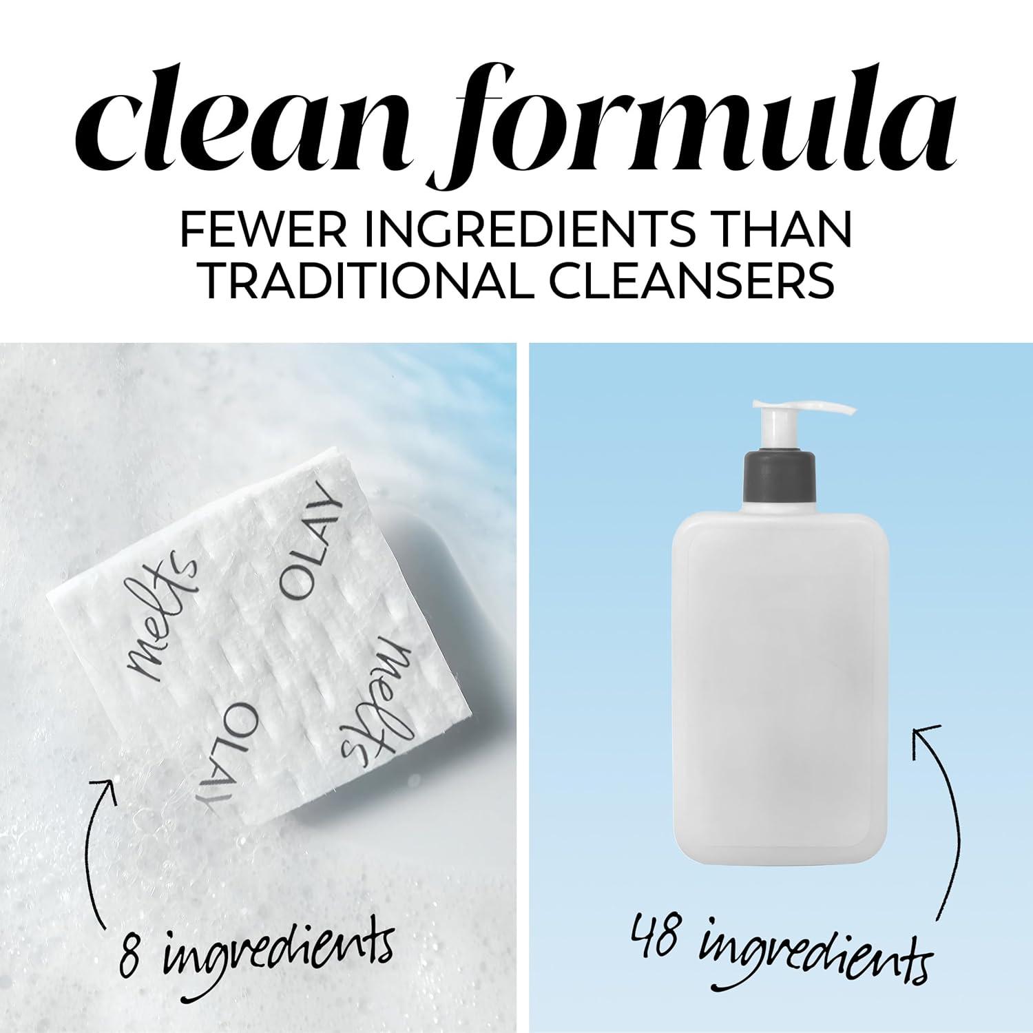 imageOlay Face Wash Retinol Cleansing Melts FragranceFree Daily Use Gentle Cleanser For All Skin Types Travel Size WaterActivated to Clean Tone and Refresh 64ct 2 Pack x 32ctRetinol