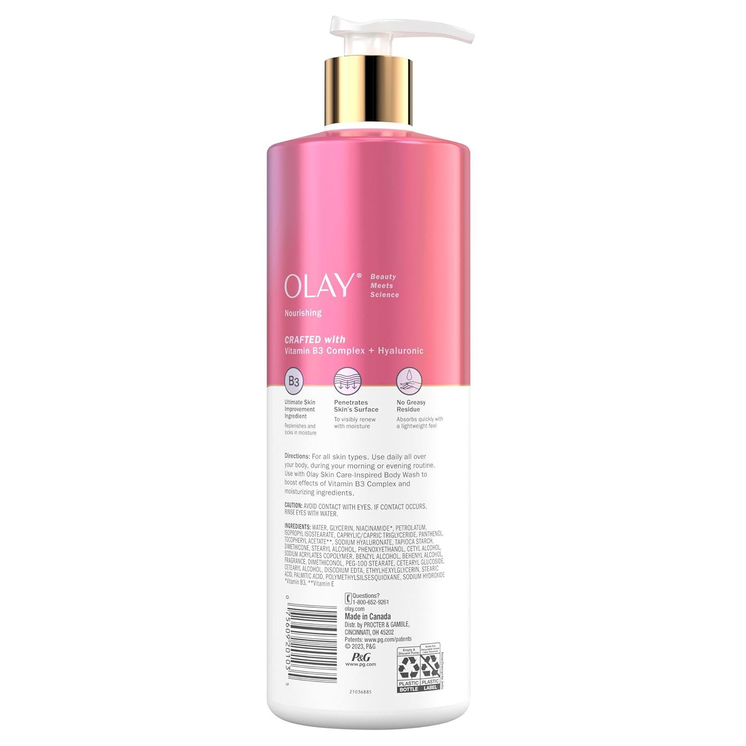 imageOlay Intensely Hydrating Body Wash  Body Lotion Bundle Pack Moisturizing ampamp Nourishing Formula with Hyaluronic Acid ampamp Vitamin B3 Complex 26 fl oz ampamp 17 fl oz Pack of 2Scent