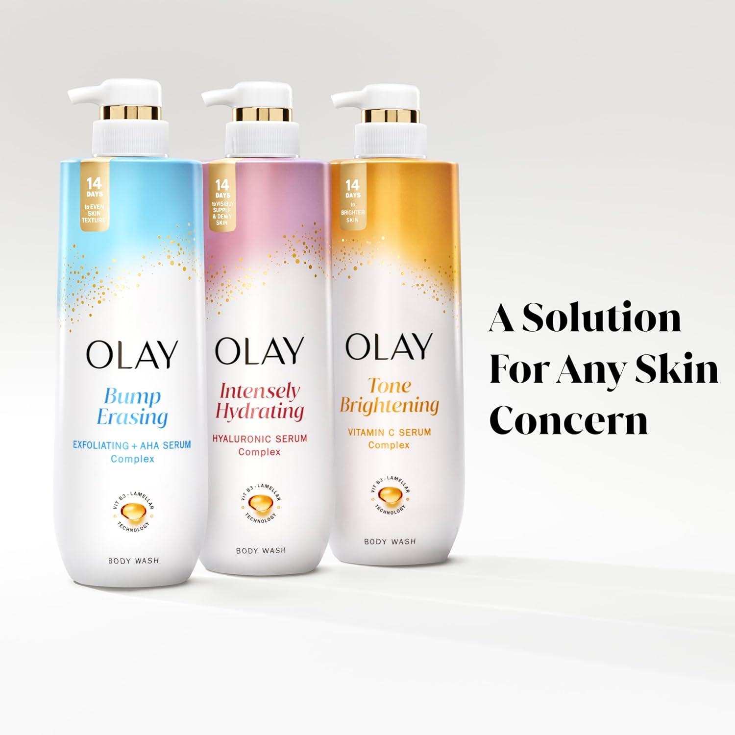 imageOlay Intensely Hydrating Body Wash  Body Lotion Bundle Pack Moisturizing ampamp Nourishing Formula with Hyaluronic Acid ampamp Vitamin B3 Complex 26 fl oz ampamp 17 fl oz Pack of 2Scented