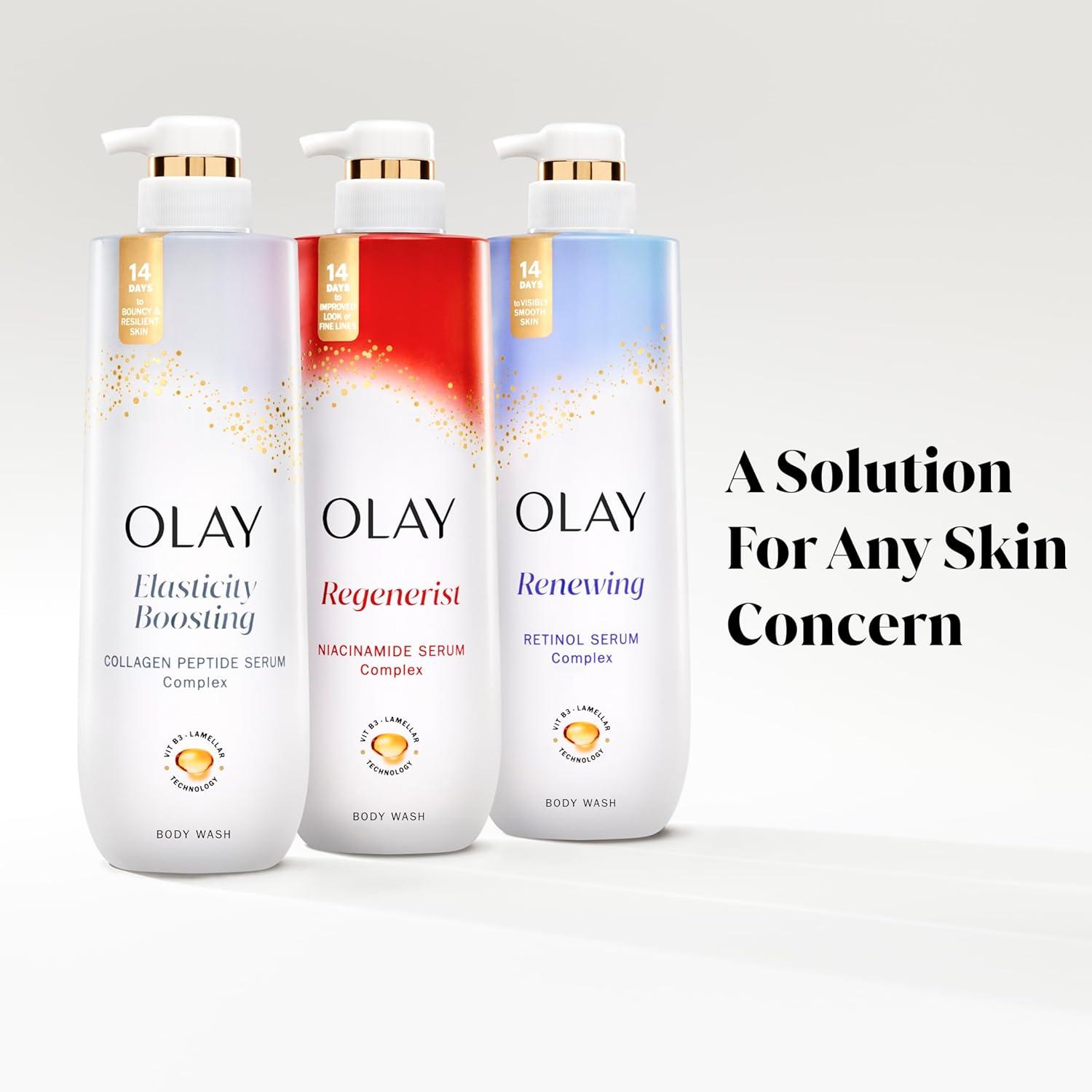imageOlay Intensely Hydrating Body Wash  Body Lotion Bundle Pack Moisturizing ampamp Nourishing Formula with Hyaluronic Acid ampamp Vitamin B3 Complex 26 fl oz ampamp 17 fl oz Pack of 2Light Scented