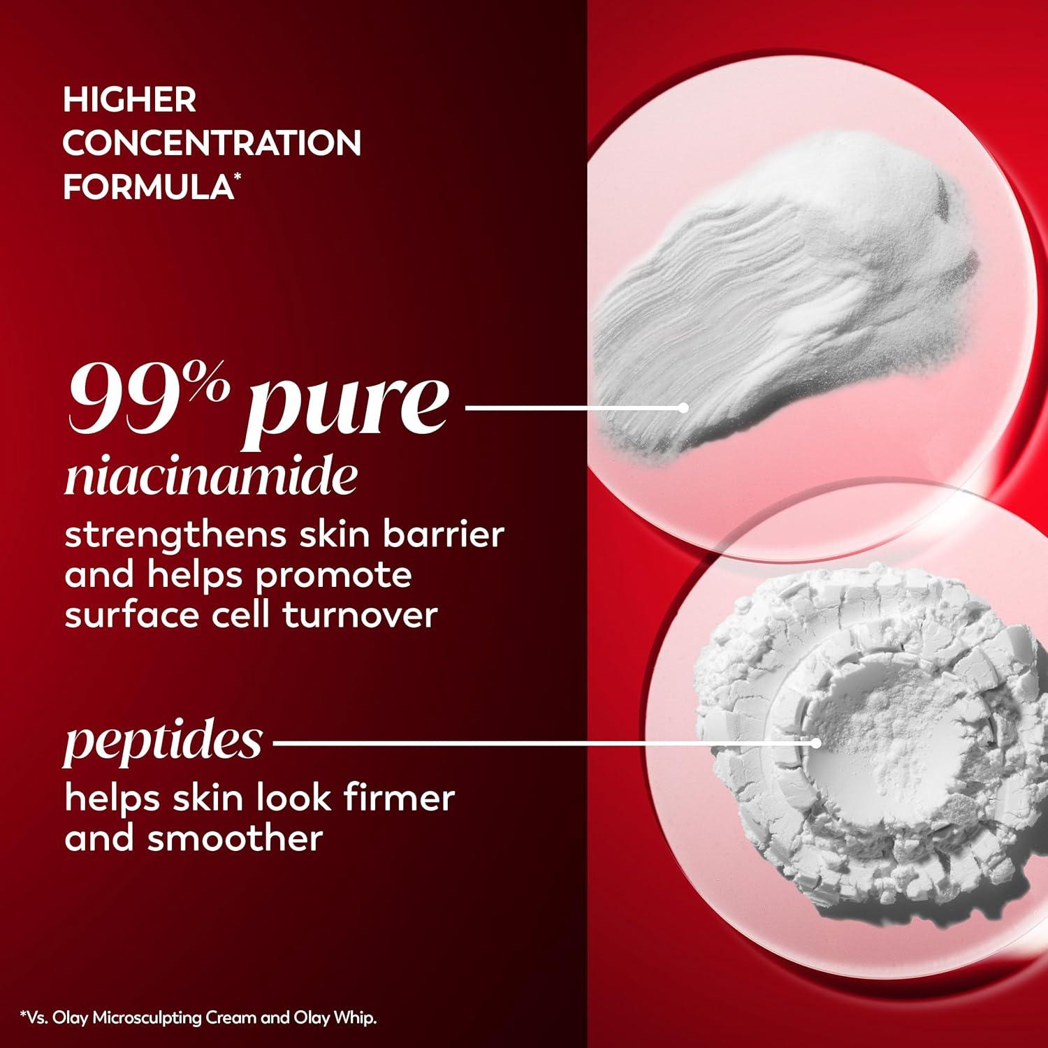 imageOlay Niacinamide Face Moisturizer Strong ampamp Firm Cream for Women AntiAging AntiWrinkle Firming Skin Care Evens Hydrates to Repair Barrier Recyclable Sustainable Eco Jar NonGreasy 2 oz2 Ounce Pack of 1