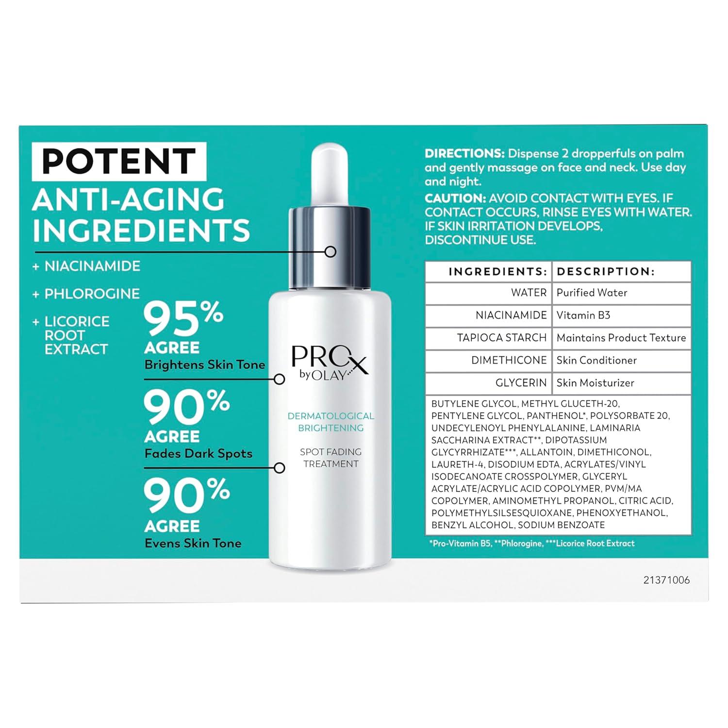 imageOlay ProX Dermatological Even Skin Tone Spot Fading Treatment Serum 13 oz