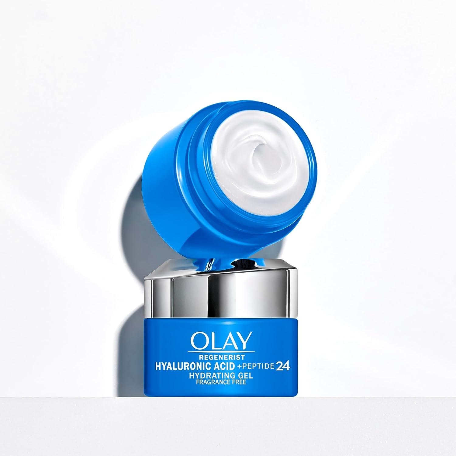 imageOlay Regenerist Hyaluronic  Peptide 24 Gel Face Moisturizer FragranceFree Trial Size 5 oz05 Fl Oz Pack of 2