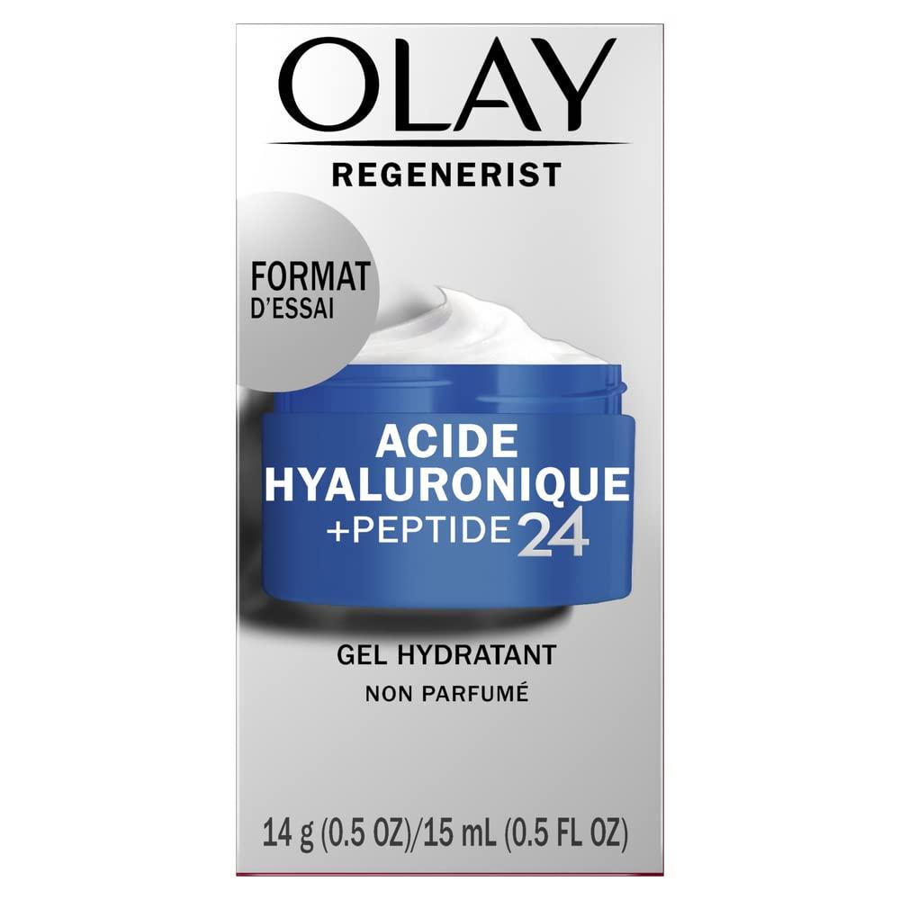 imageOlay Regenerist Hyaluronic  Peptide 24 Gel Face Moisturizer FragranceFree Trial Size 5 oz05 Fl Oz Pack of 2
