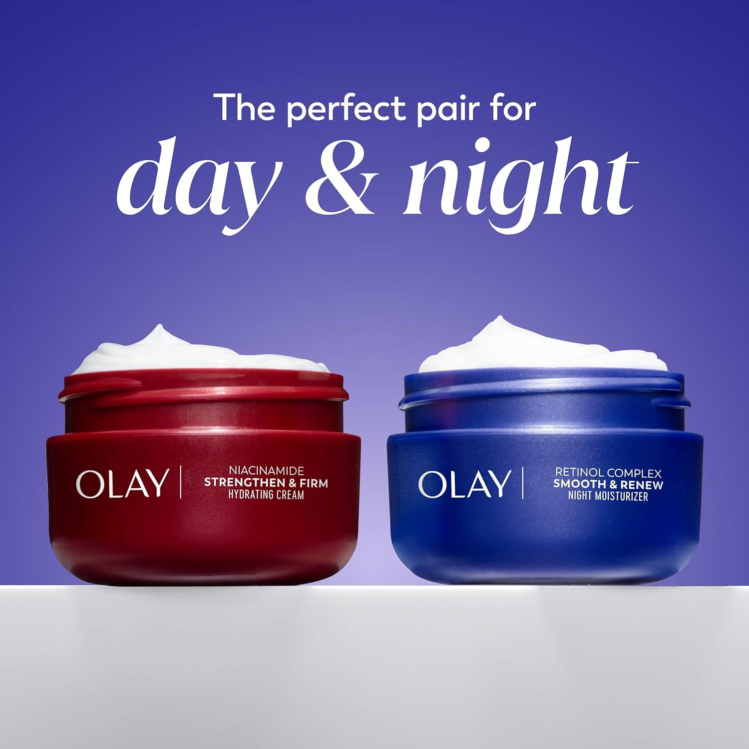 imageOlay Retinol Face Moisturizer Smooth ampamp Renew Cream for Women FragranceFree  AntiAging AntiWrinkle Smooth Fine Lines Tightening Brightening  Recyclable Sustainable Eco Jar NonGreasy 2 Oz2 Ounce Pack of 1
