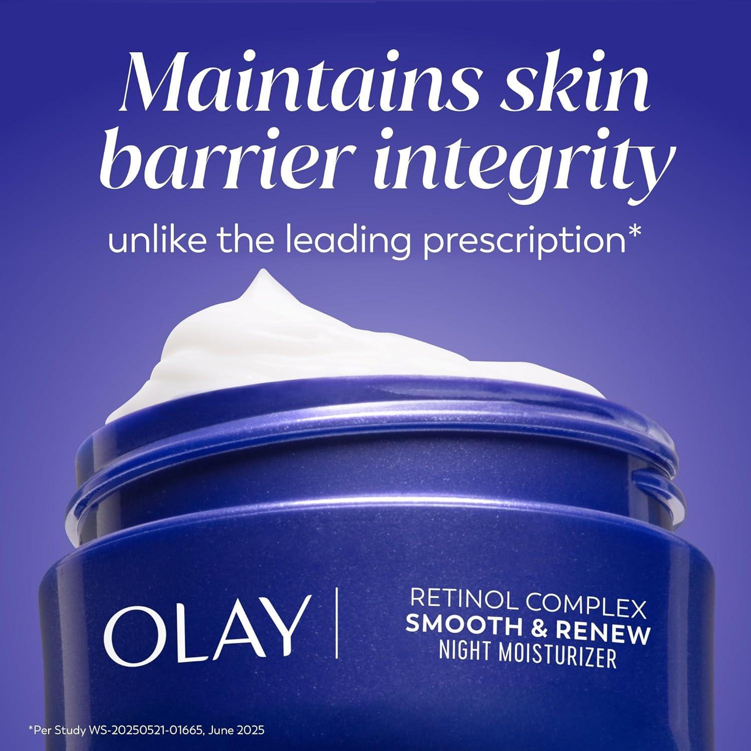 imageOlay Retinol Face Moisturizer Smooth ampamp Renew Cream for Women FragranceFree  AntiAging AntiWrinkle Smooth Fine Lines Tightening Brightening  Recyclable Sustainable Eco Jar NonGreasy 2 Oz2 Ounce Pack of 1