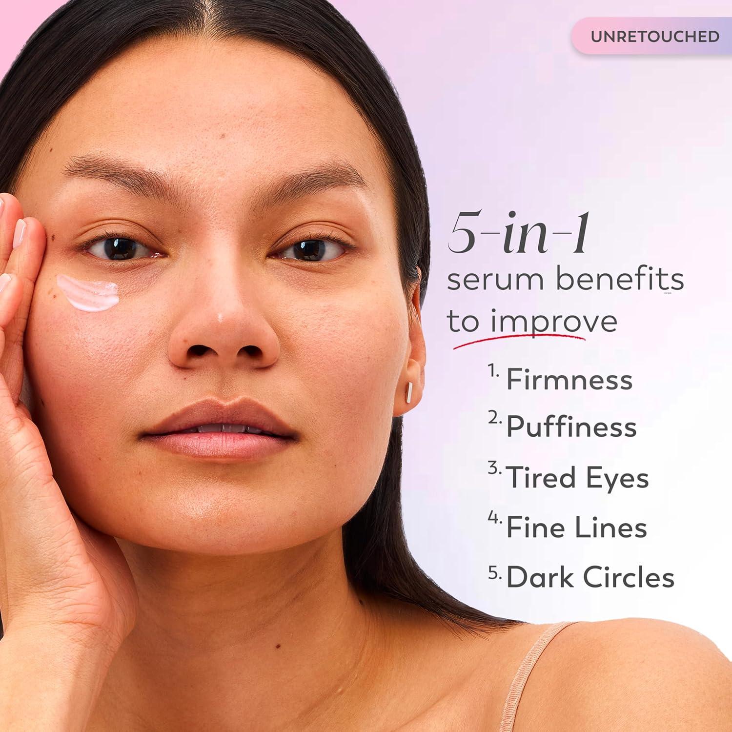 imageOlay Super Eye Serum  Vitamin C Caffeine Niacinamide Amino Peptide Aloe Vera  Brightens Dark Circles AntiWrinkle AntiAging Brightening Smooths Fine Lines Firming Hydrating 045 Oz