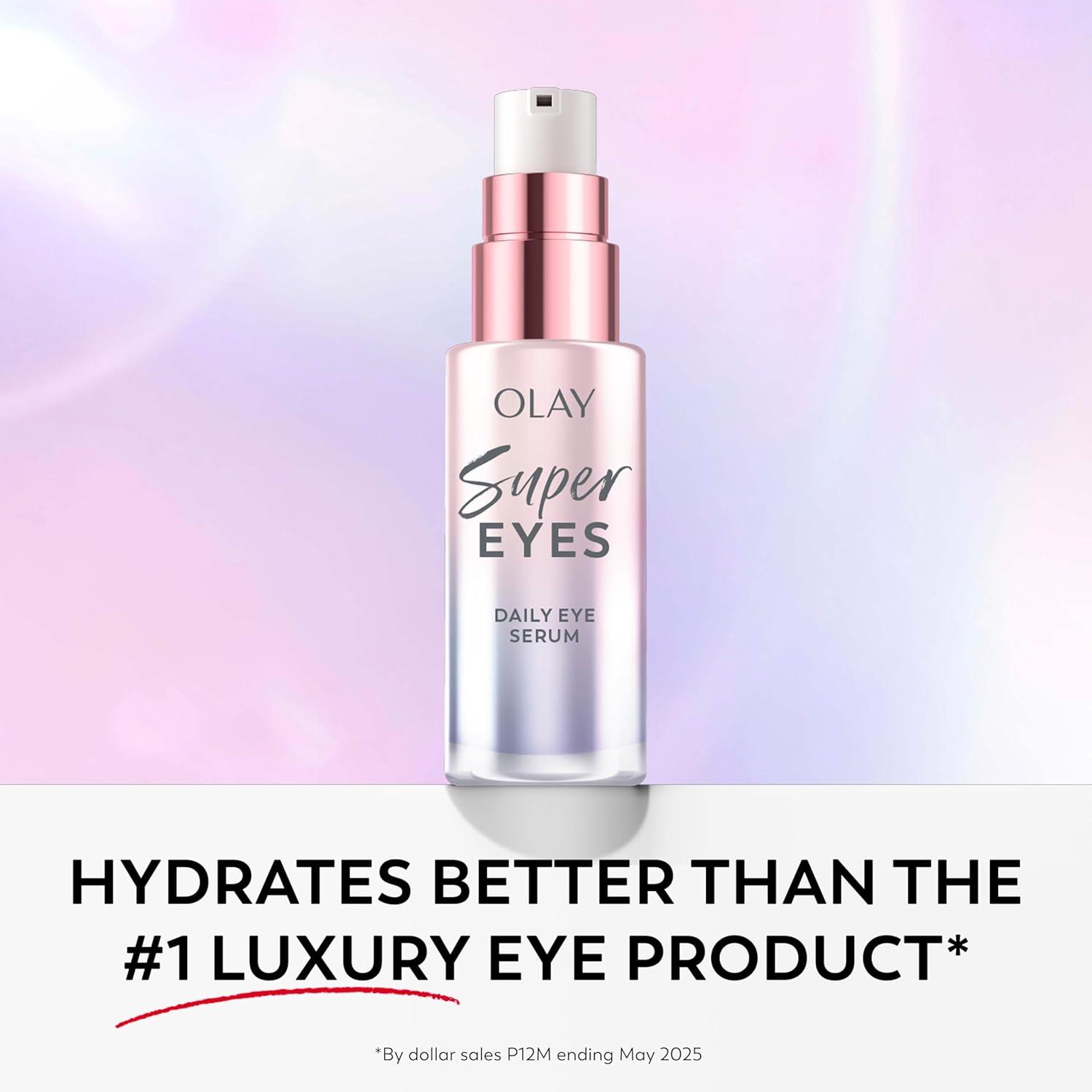 imageOlay Super Eye Serum  Vitamin C Caffeine Niacinamide Amino Peptide Aloe Vera  Brightens Dark Circles AntiWrinkle AntiAging Brightening Smooths Fine Lines Firming Hydrating 045 Oz