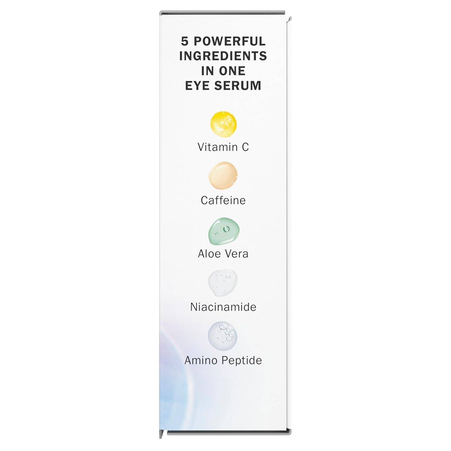 imageOlay Super Eye Serum  Vitamin C Caffeine Niacinamide Amino Peptide Aloe Vera  Brightens Dark Circles AntiWrinkle AntiAging Brightening Smooths Fine Lines Firming Hydrating 045 Oz