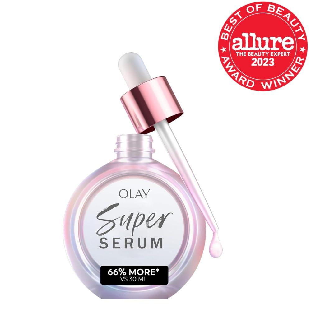 imageOlay Super Serum  Niacinamide Vitamin C ampamp E Collagen Peptide AHA  5in1 Skin Care Benefits for Face  Healthy Glow Brightening Hydrating Smoothing Firming Evens Tone AntiAging 17 Oz17 Fl Oz Pack of 1
