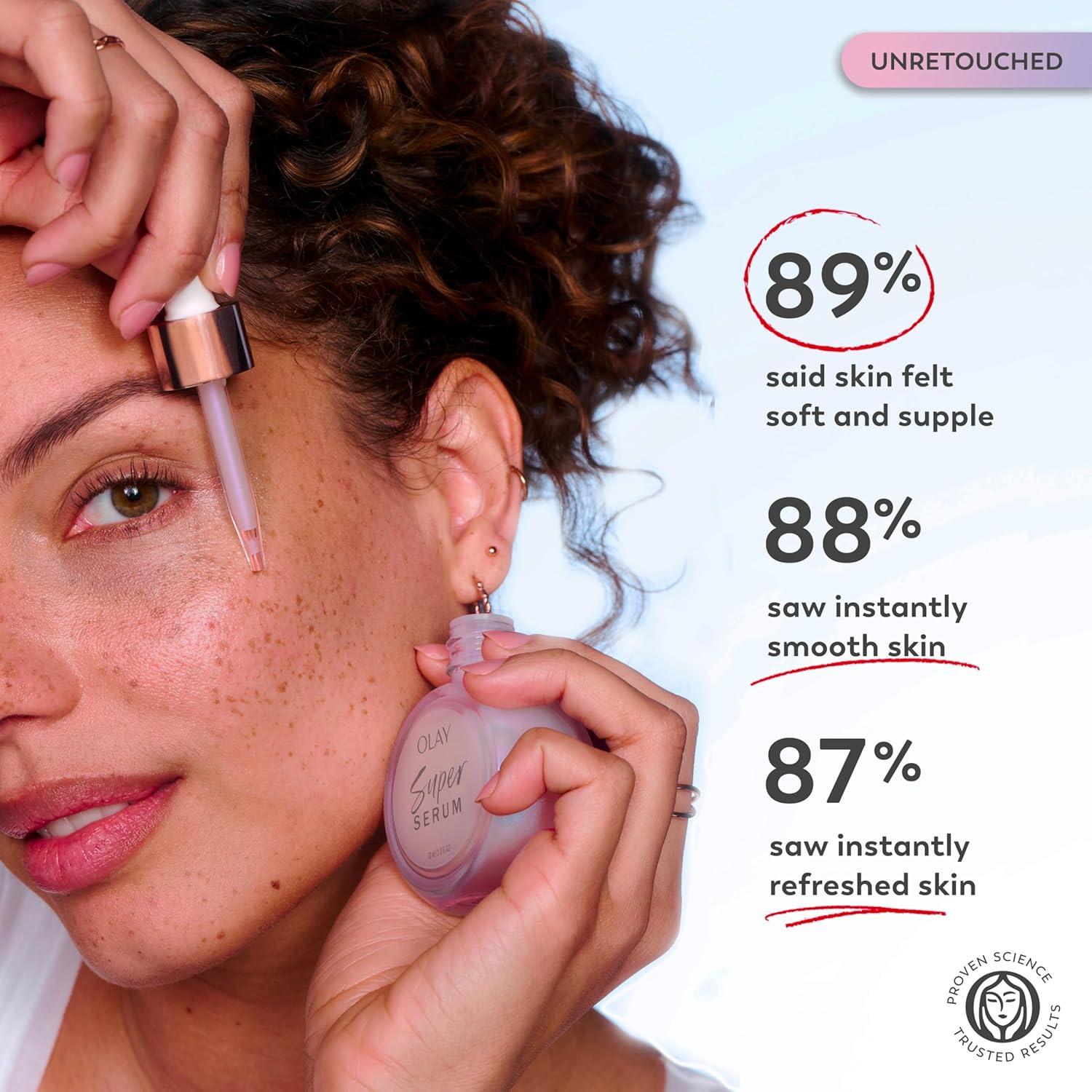 imageOlay Super Serum  Niacinamide Vitamin C ampamp E Collagen Peptide AHA  5in1 Skin Care Benefits for Face  Healthy Glow Brightening Hydrating Smoothing Firming Evens Tone AntiAging 17 Oz1 Fl Oz Pack of 1