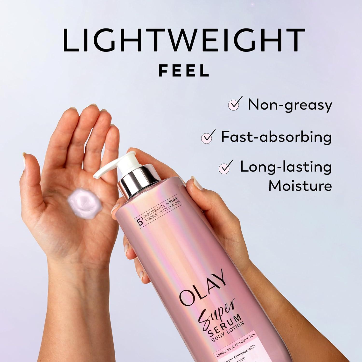 imageOlay Super Serum Body Wash for Normal Skin 24hr Long Lasting Hydration 5 Ingredient Serum Complex for Bright Even Firm Luminous Skin 185 fl ozCoconut  Vanilla   Soft Wood
