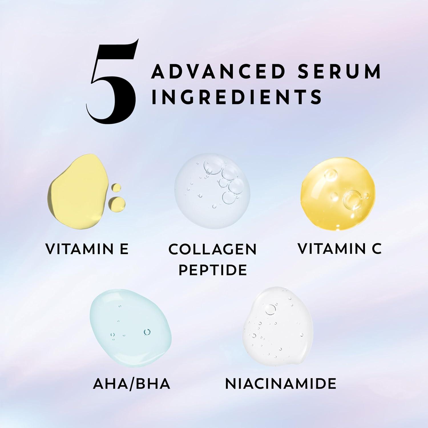 imageOlay Super Serum Body Wash for Normal Skin 24hr Long Lasting Hydration 5 Ingredient Serum Complex for Bright Even Firm Luminous Skin 185 fl ozRough  Bumpy