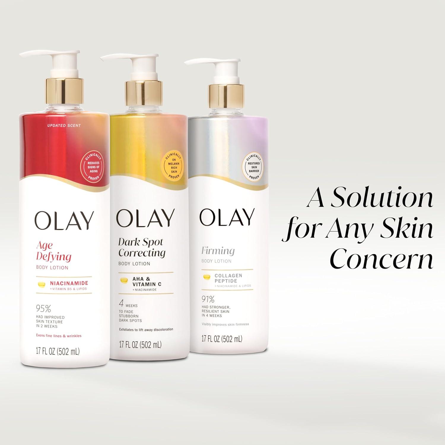 imageOlay Super Serum Hand ampamp Body Lotion for Dry Skin 24hr Long Lasting Hydration 5 Ingredient Serum Complex for Bright Even Firm Luminous Skin Sweet Vanilla ampamp Soft Wood Scent 185 fl ozNiacinamide
